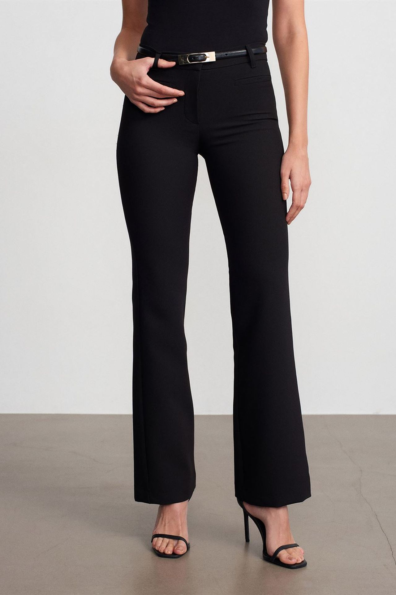 DILVIN High-Waist Flare Pants With Pockets 3