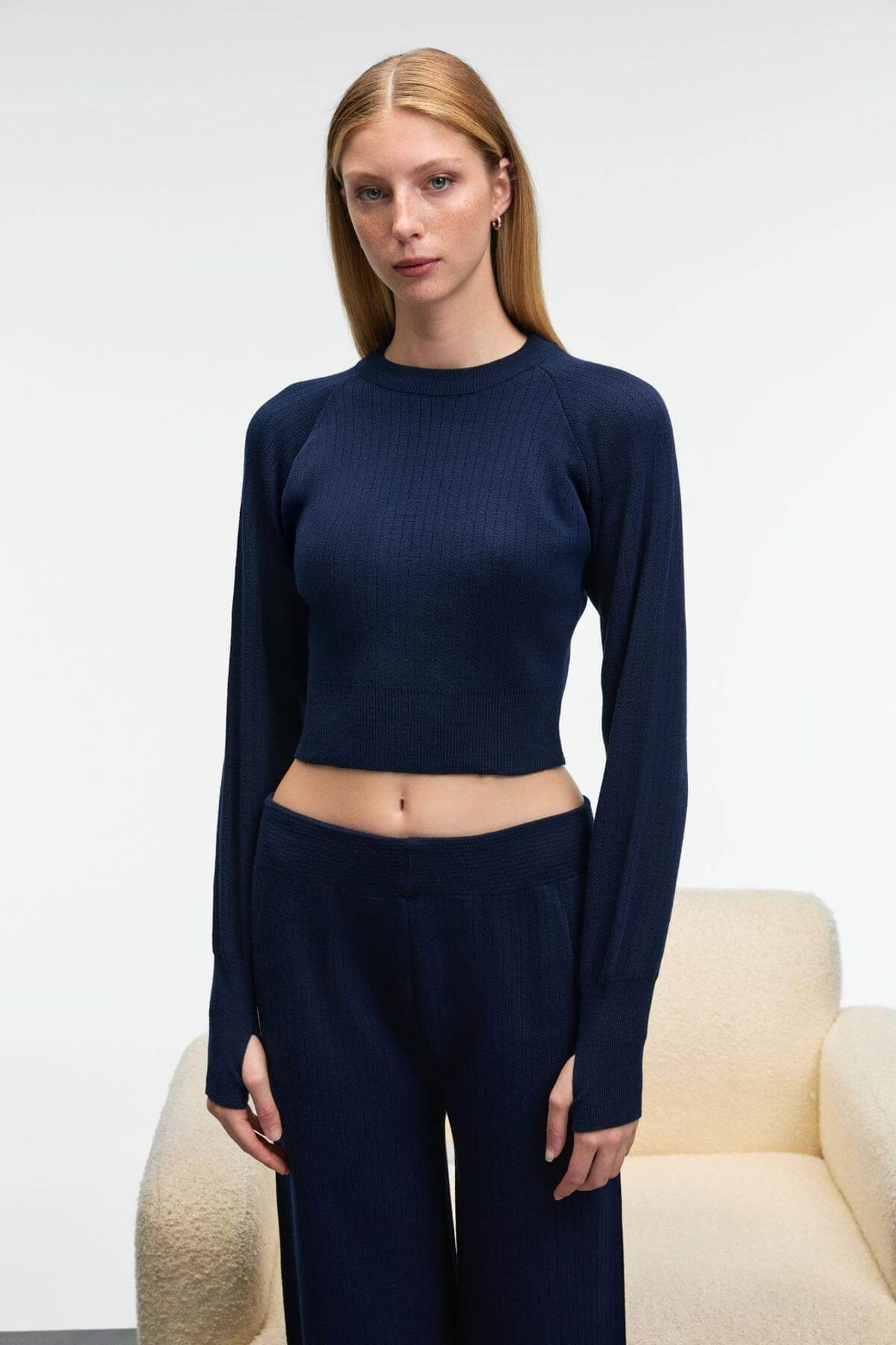 GRIMELANGE Ribbed Crew Neck 2-Piece Co-ord 4