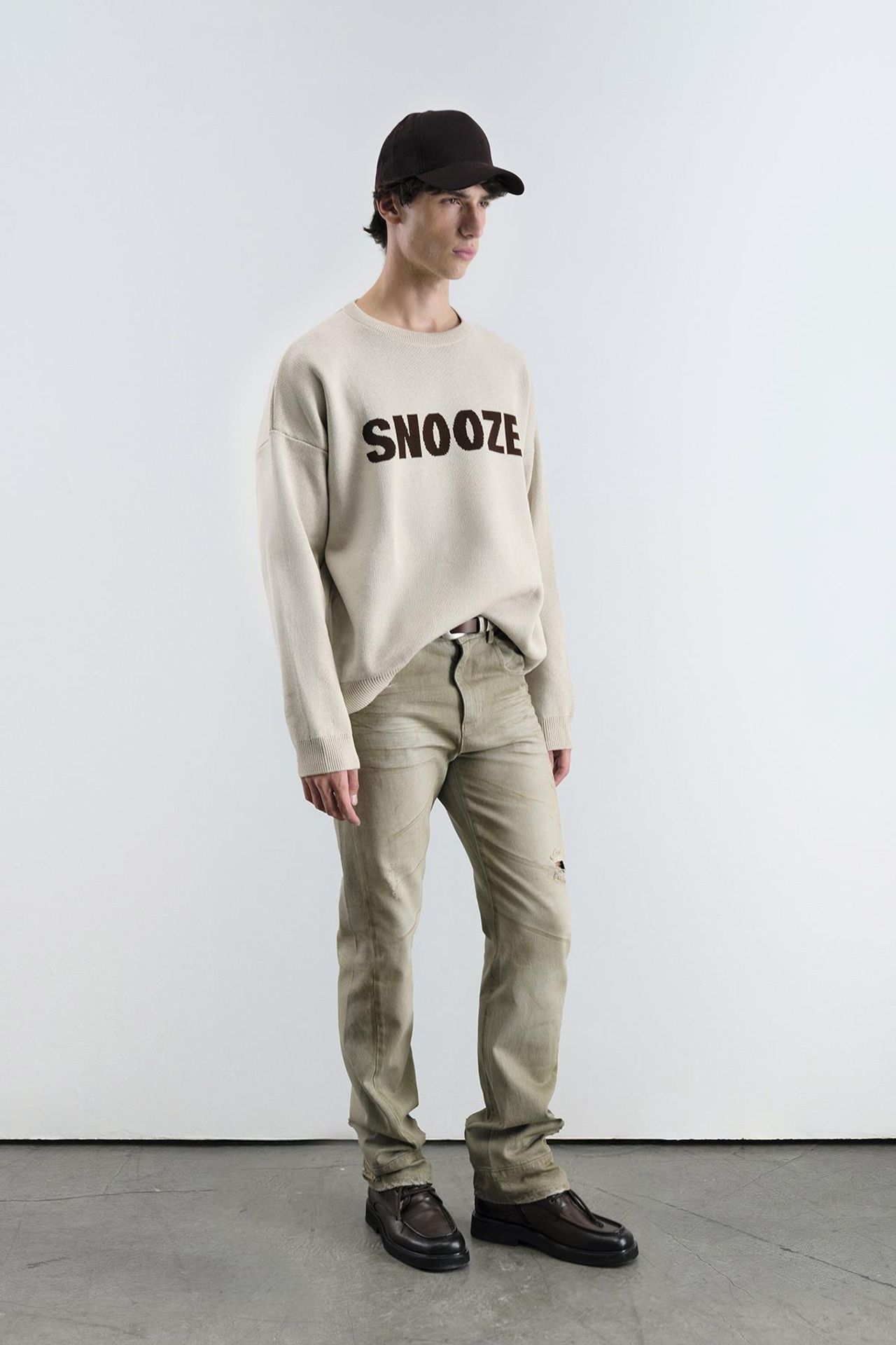 GIESTO Men's Cotton Crew Neck Text Print Sweater 4