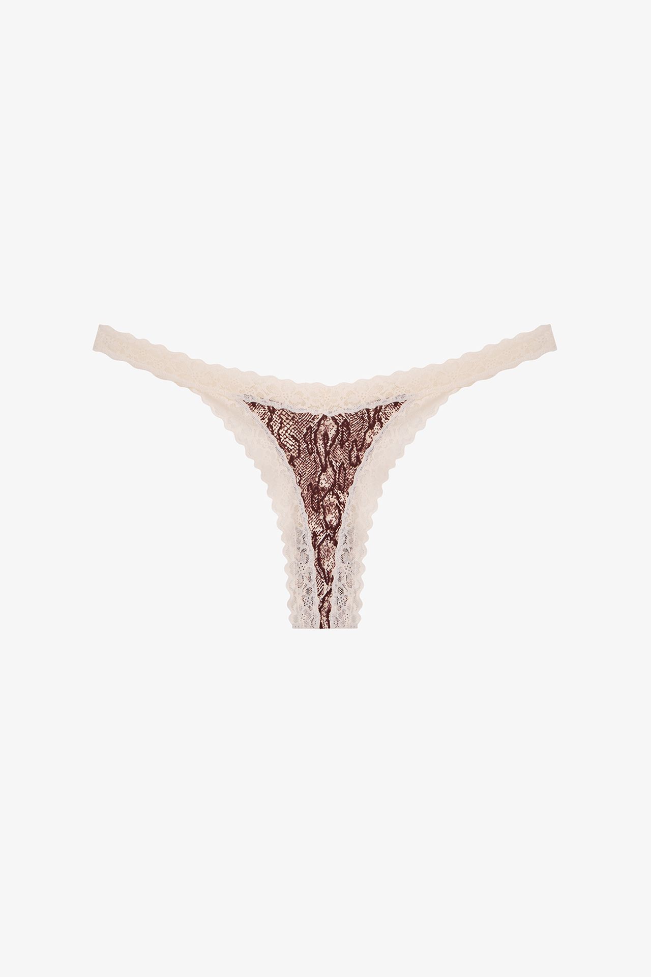PENTI Comfort Cotton Snake Print Thong 1