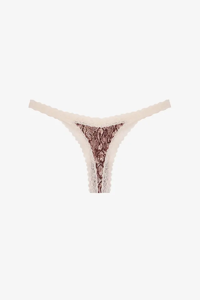 PENTI Comfort Cotton Snake Print Thong