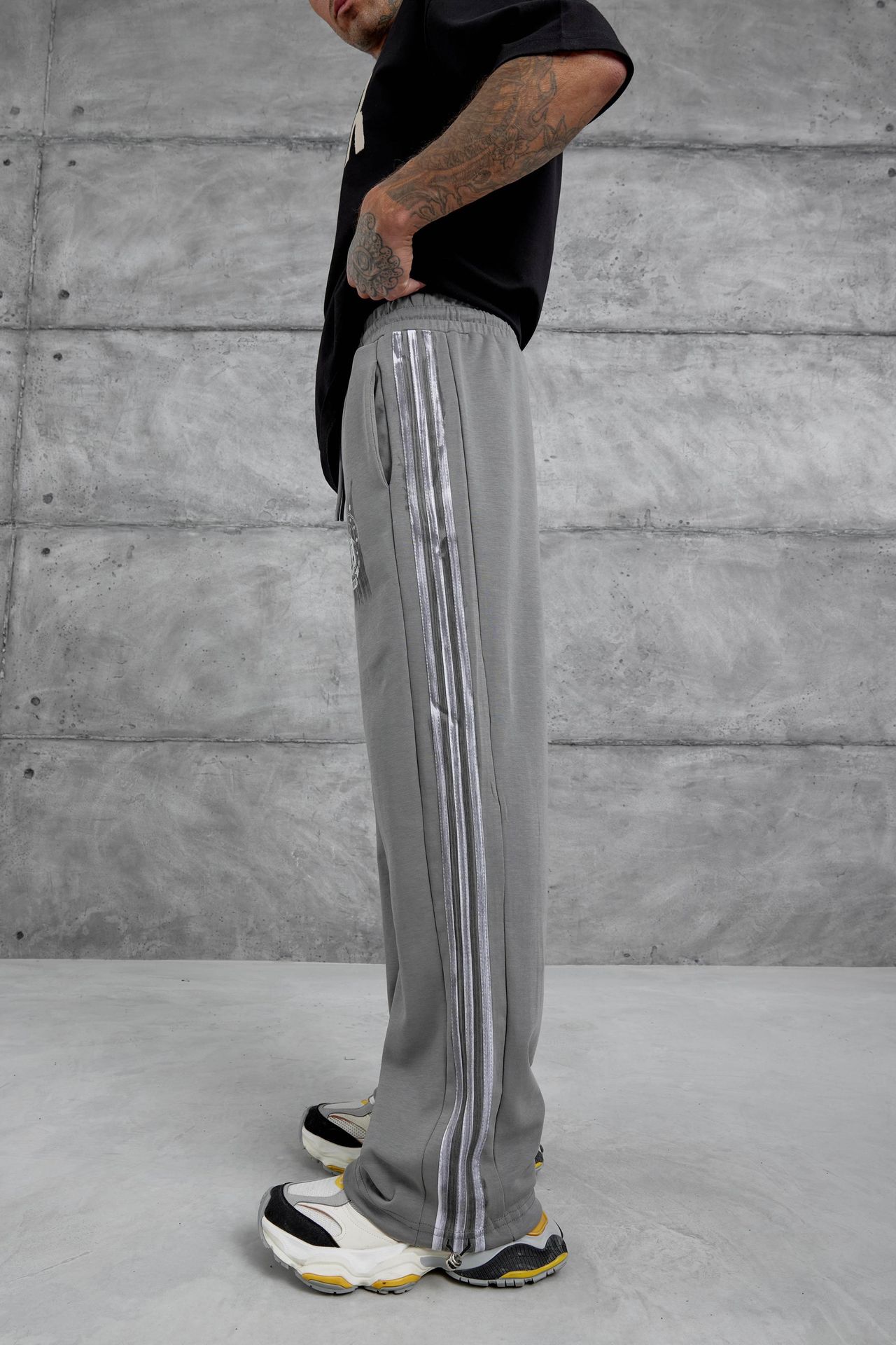 NOMARC Çizgili Bol Geniş Paça Jogger 3