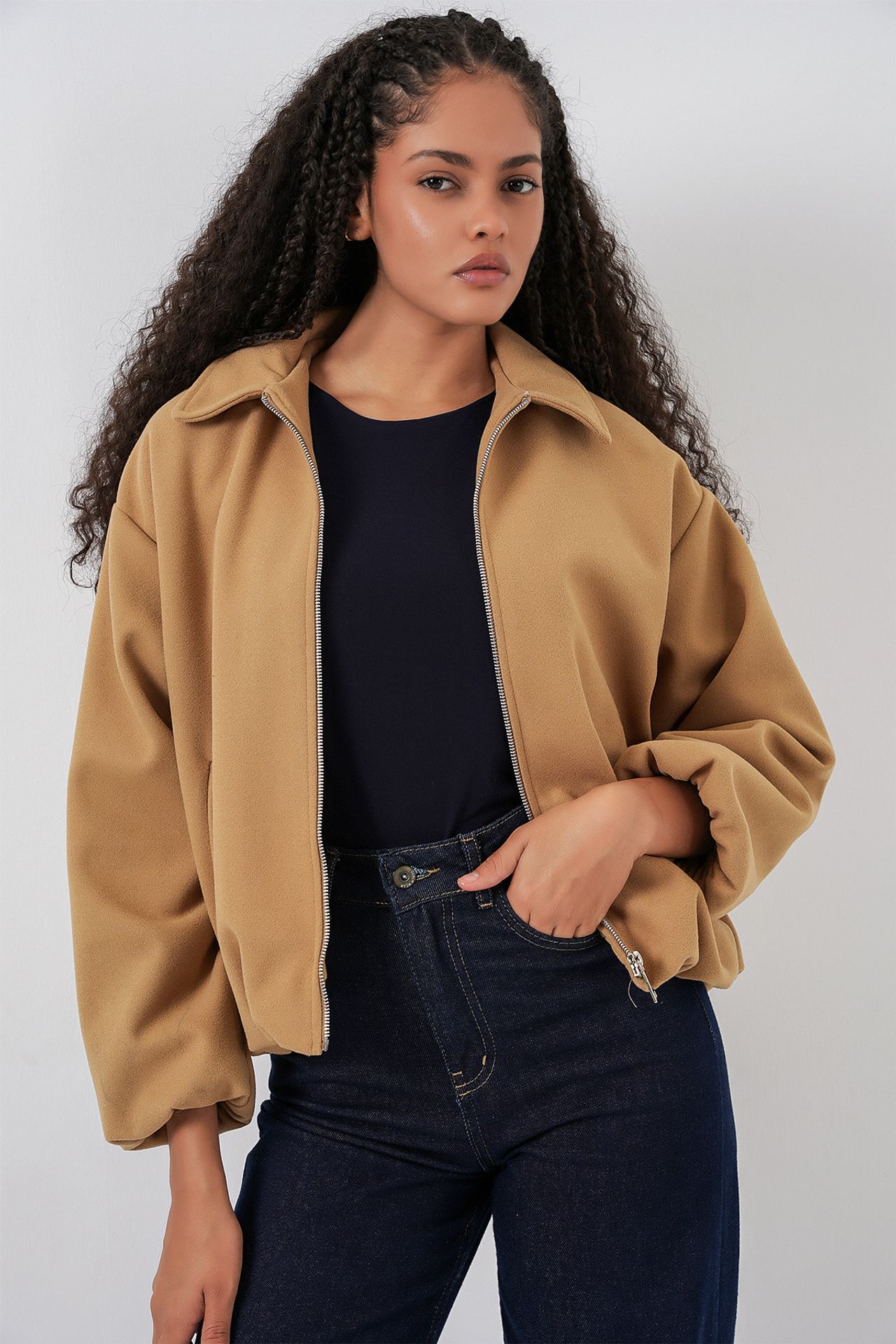BDART Zippered Bomber Jacket with Pockets