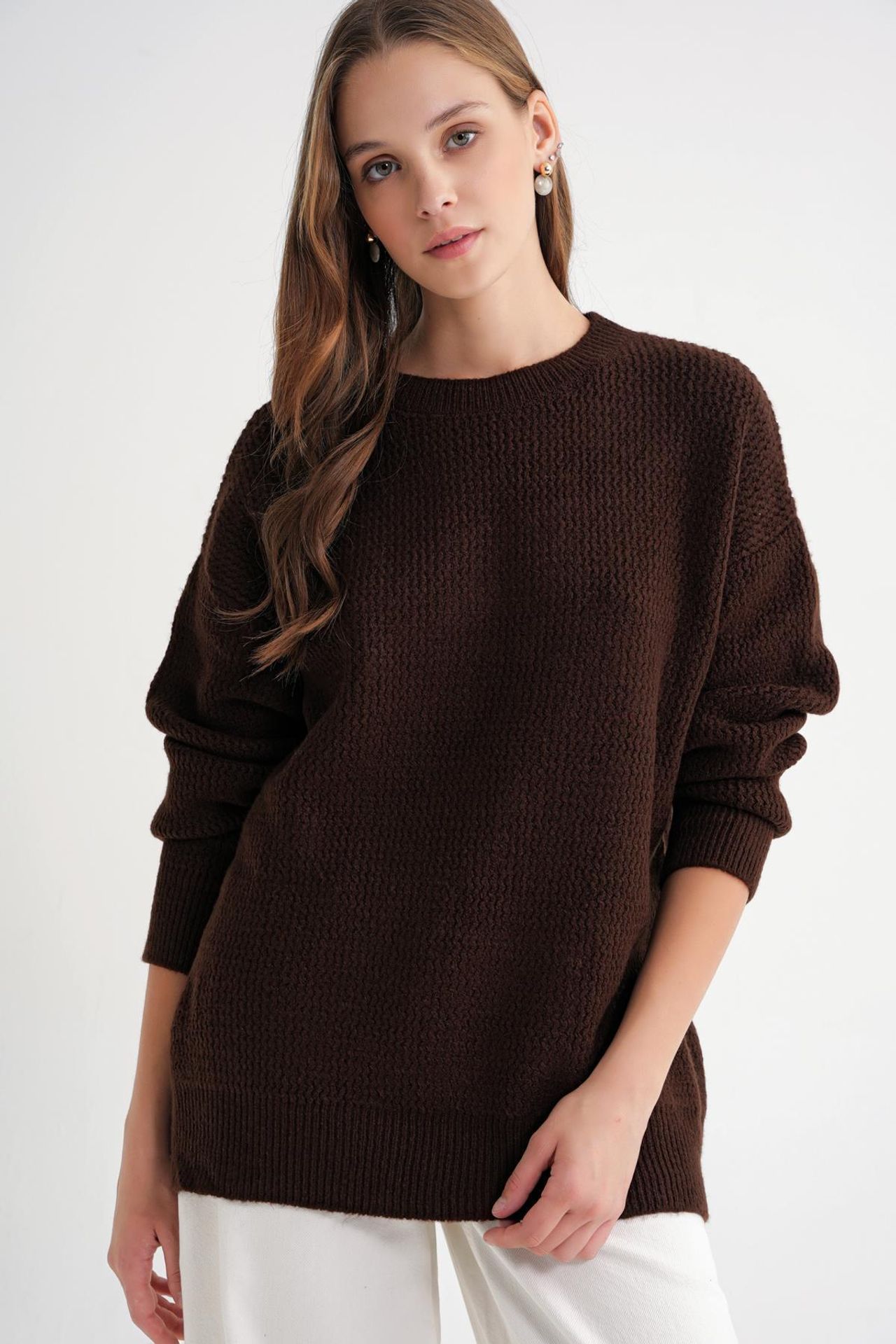 Mixray Long Sleeve Ribbed Knit Sweater 3