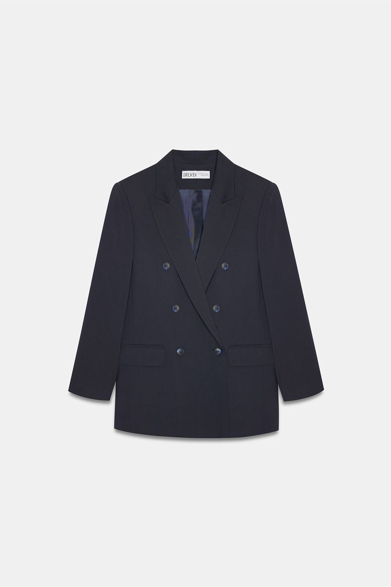 DILVIN Oversized Long Crepe Blazer Jacket 5