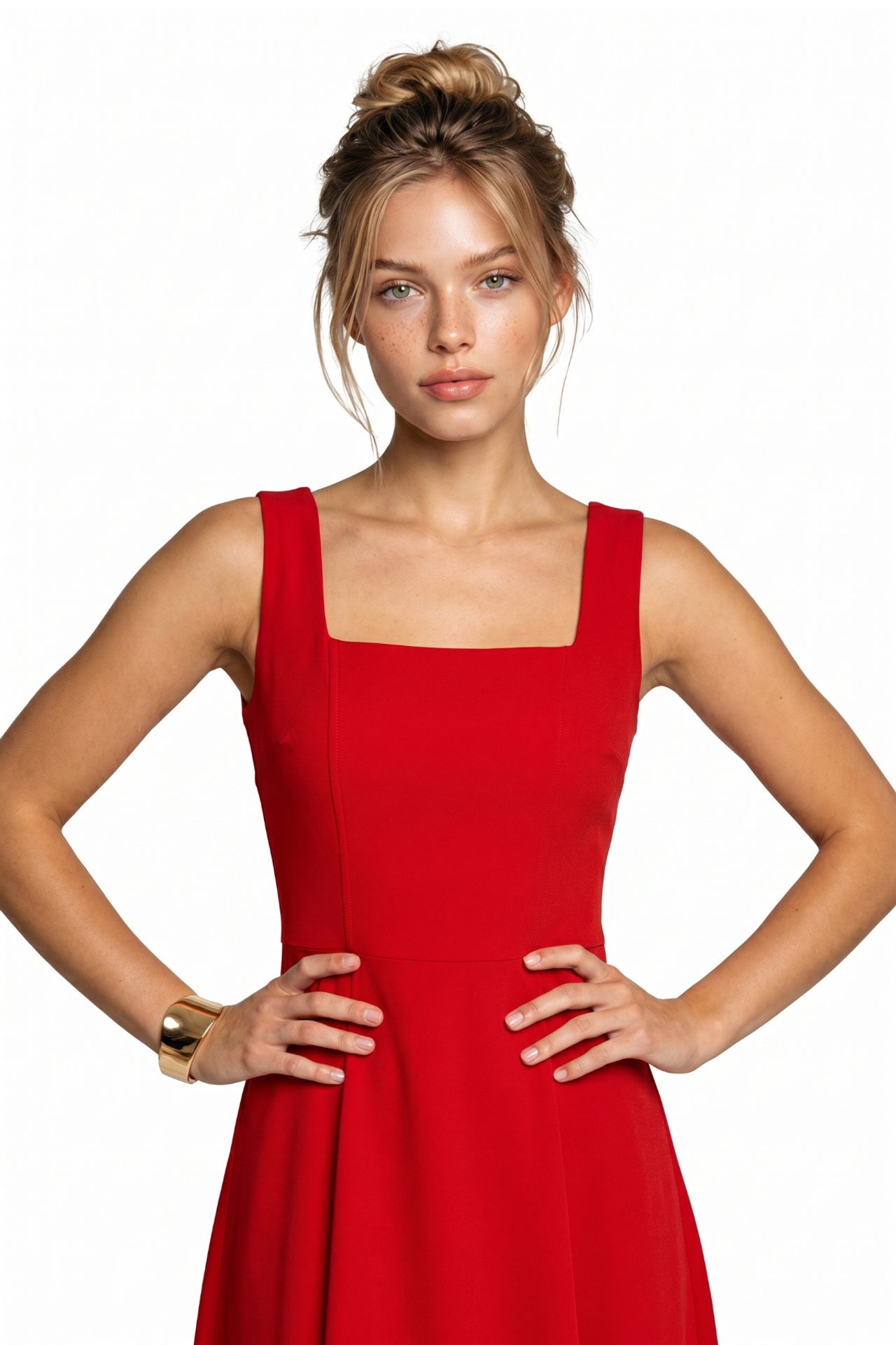 ISTANBUL Cotton Poplin A-Line Midi Dress 5