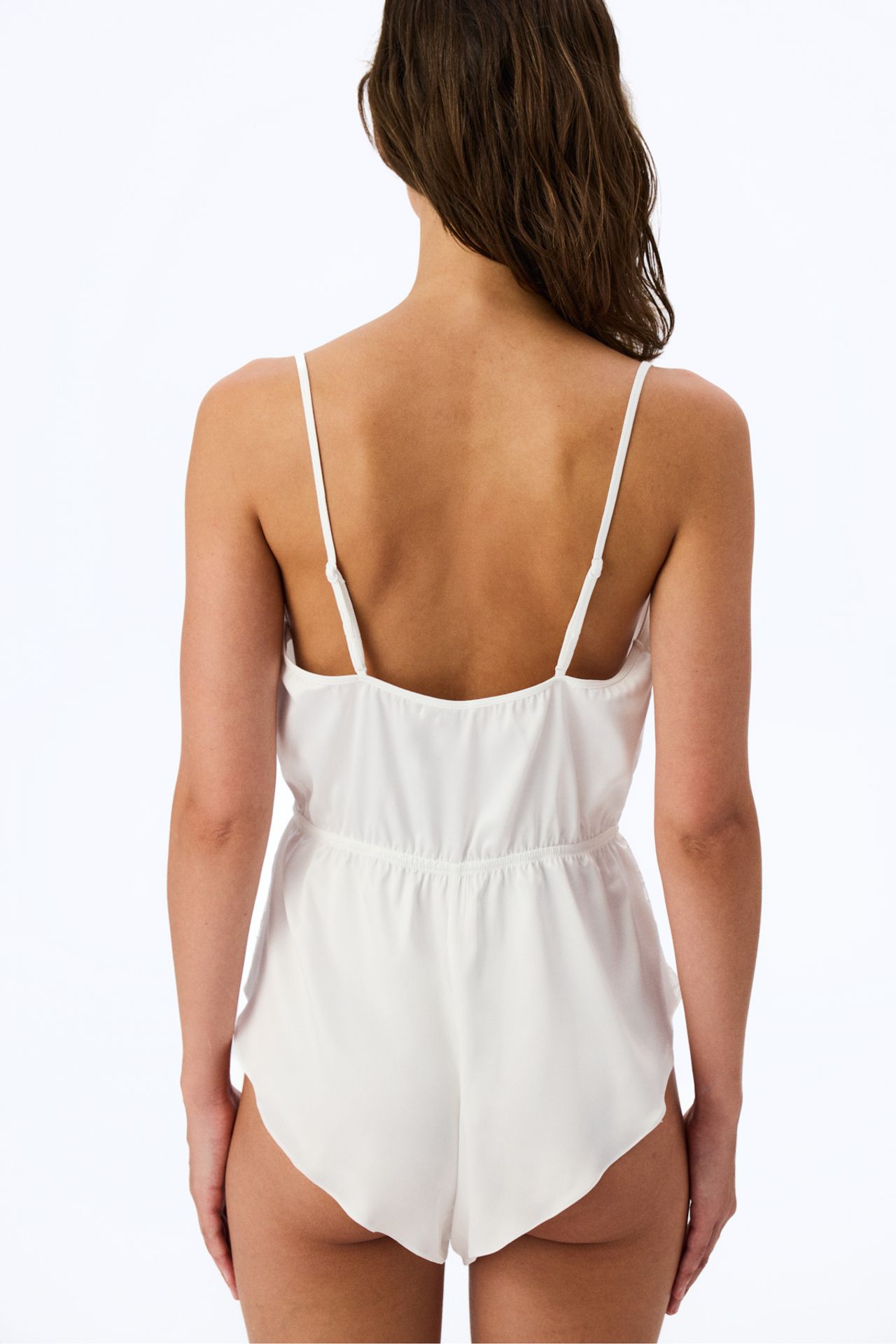 PENTI Crushed Satin Ruched Bodysuit 3