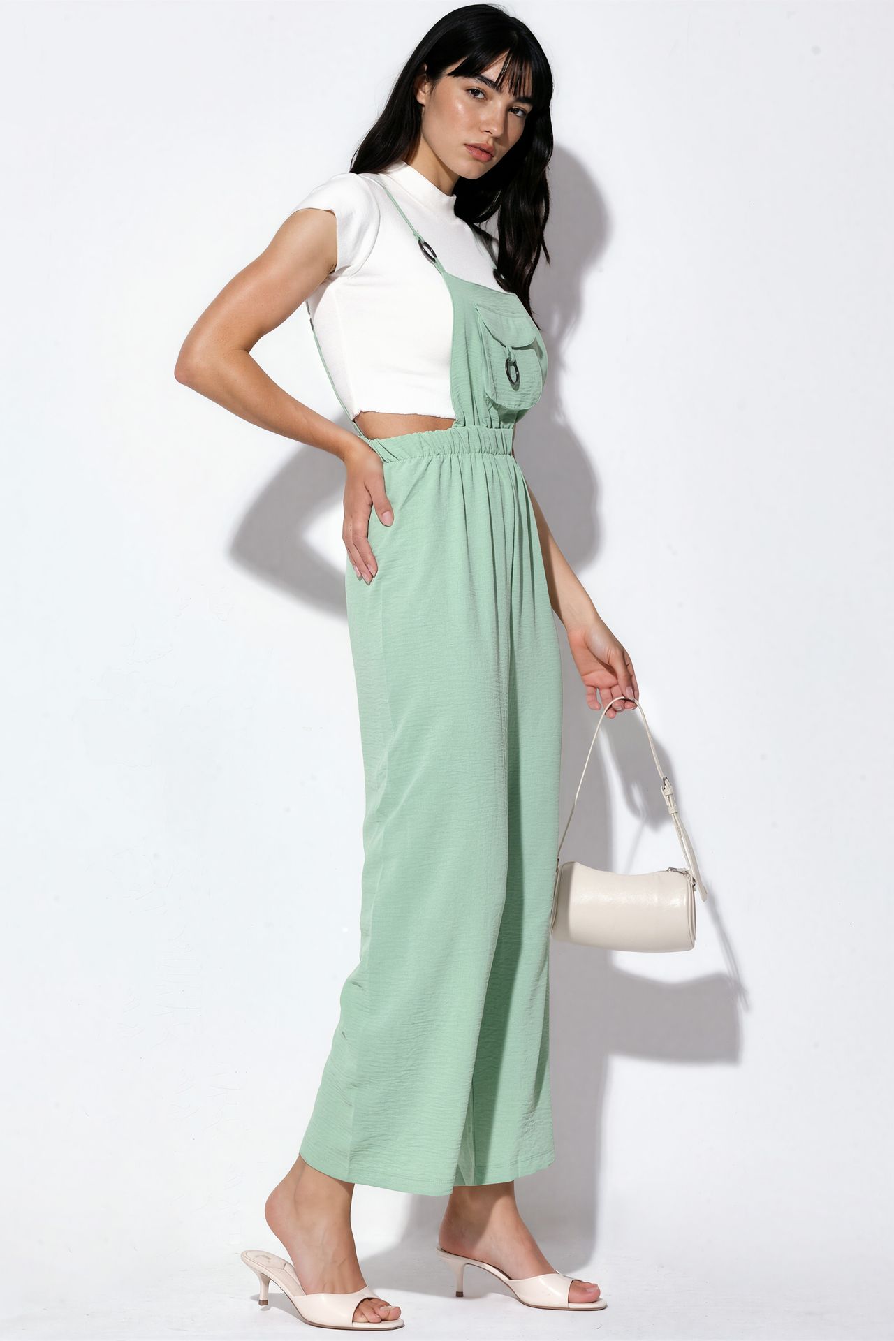BDART Relaxed Fit Long Denim Overalls with Pocket 2