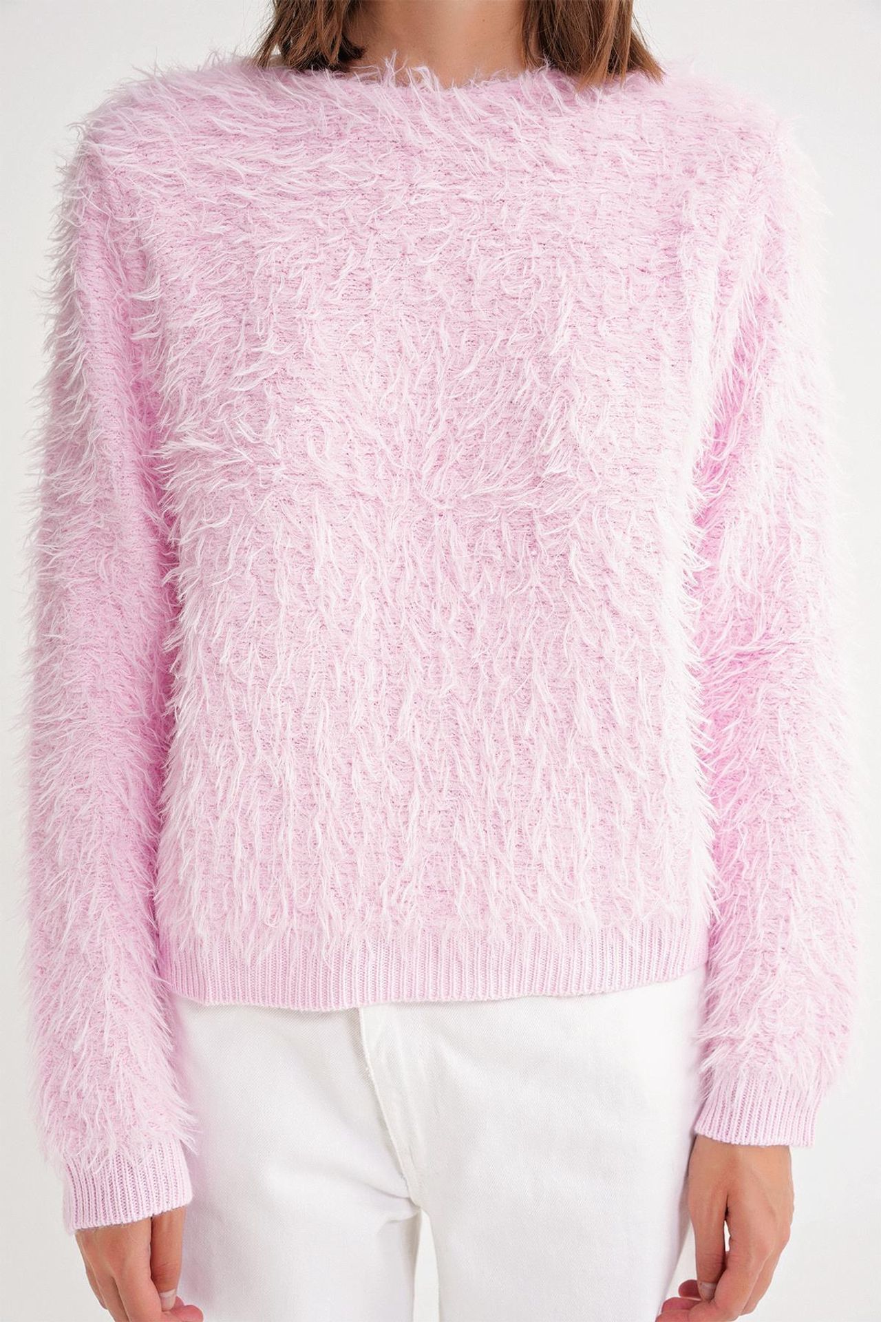 Mixray Soft Plush Textured Knit Sweater 5