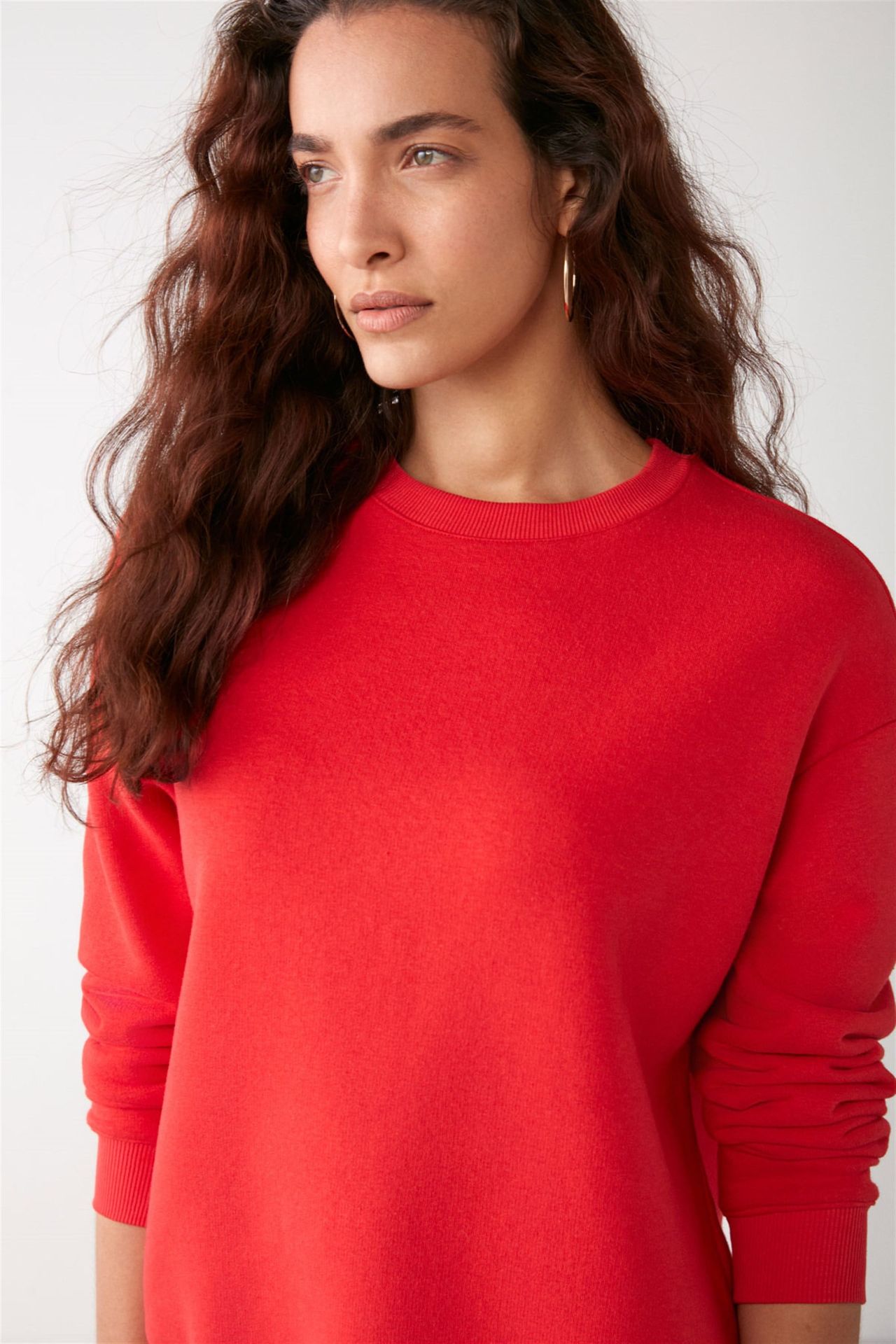 GRIMELANGE Bol Kesimli Bisiklet Yaka Sweatshirt 2