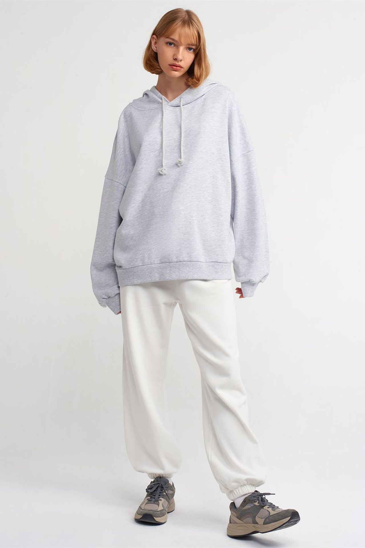 DILVIN Oversized Cotton Hooded Sweatshirt 3