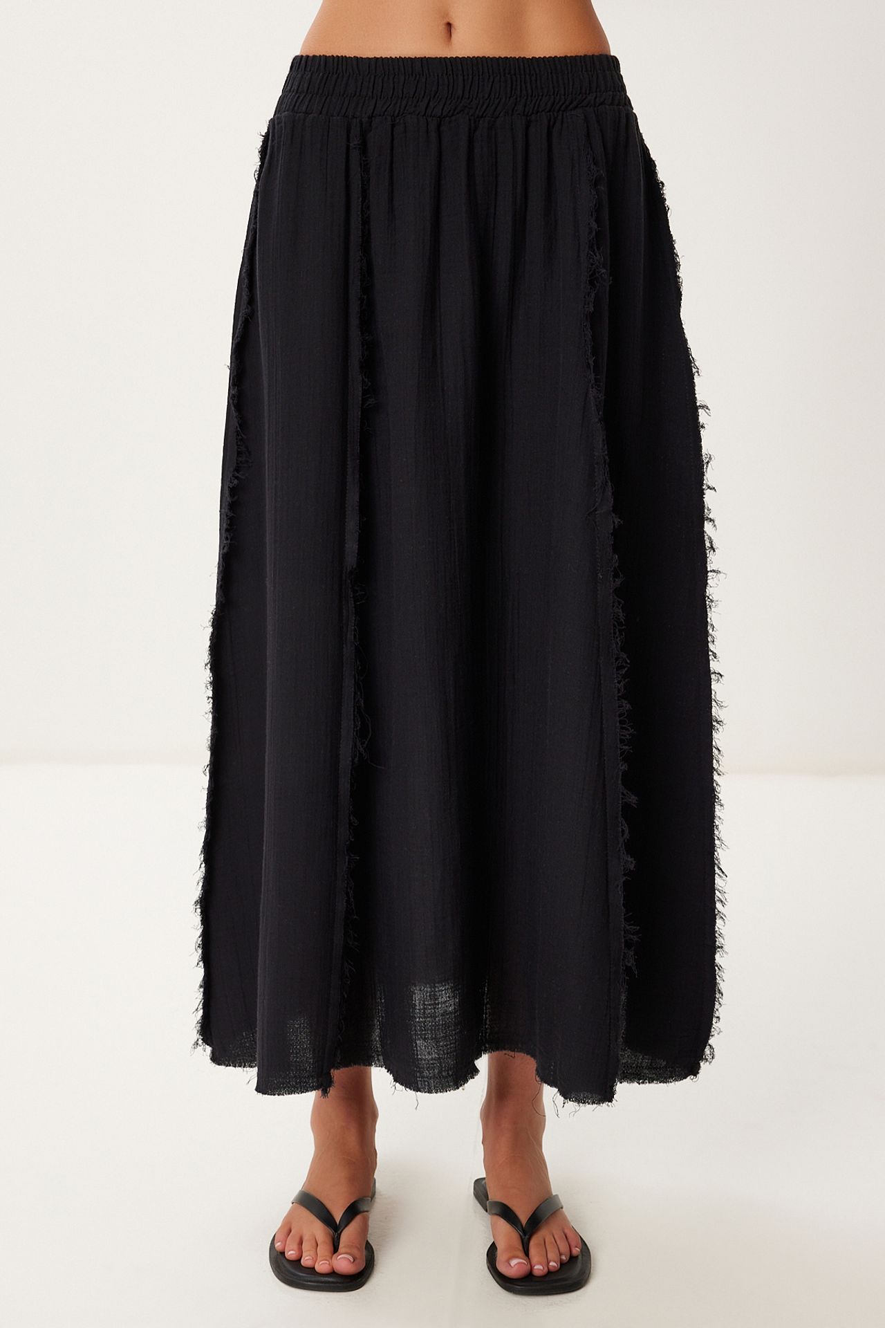 ISTANBUL Cotton Sleeveless Blouse and Wide-Leg Skirt Set 4