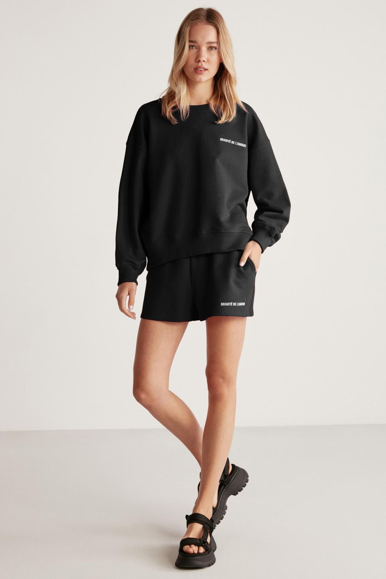 GRIMELANGE Geniş Kalıplı Bisiklet Yaka Sweatshirt 4