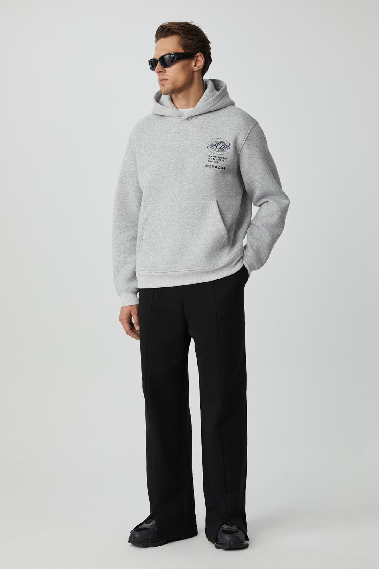 GRIMELANGE Baskılı Kapüşonlu Cepli Sweatshirt 3