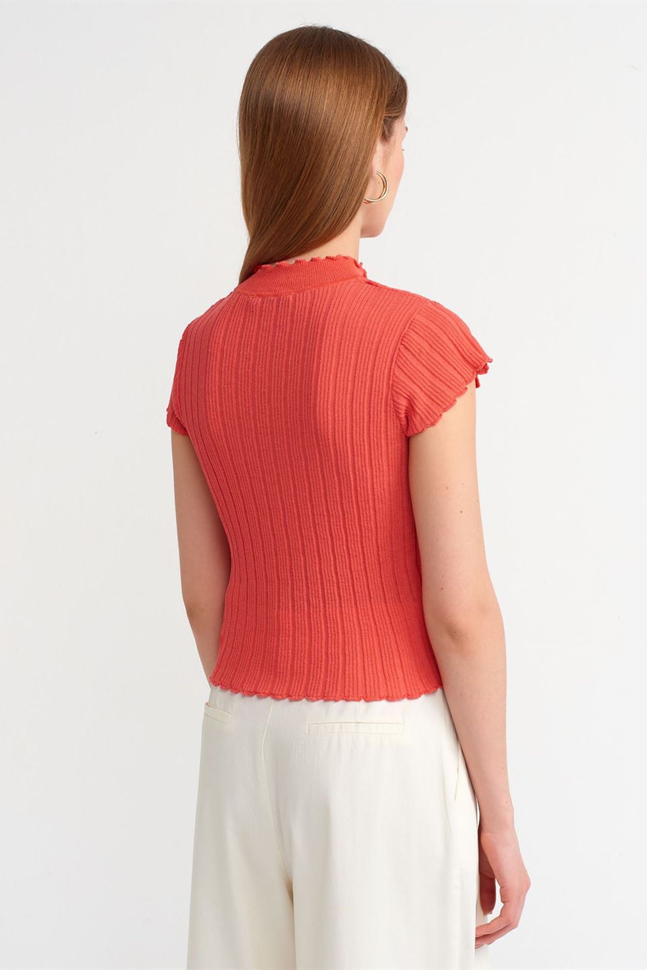 DILVIN Slim Fit Ribbed Half-Turtleneck Sweater 2