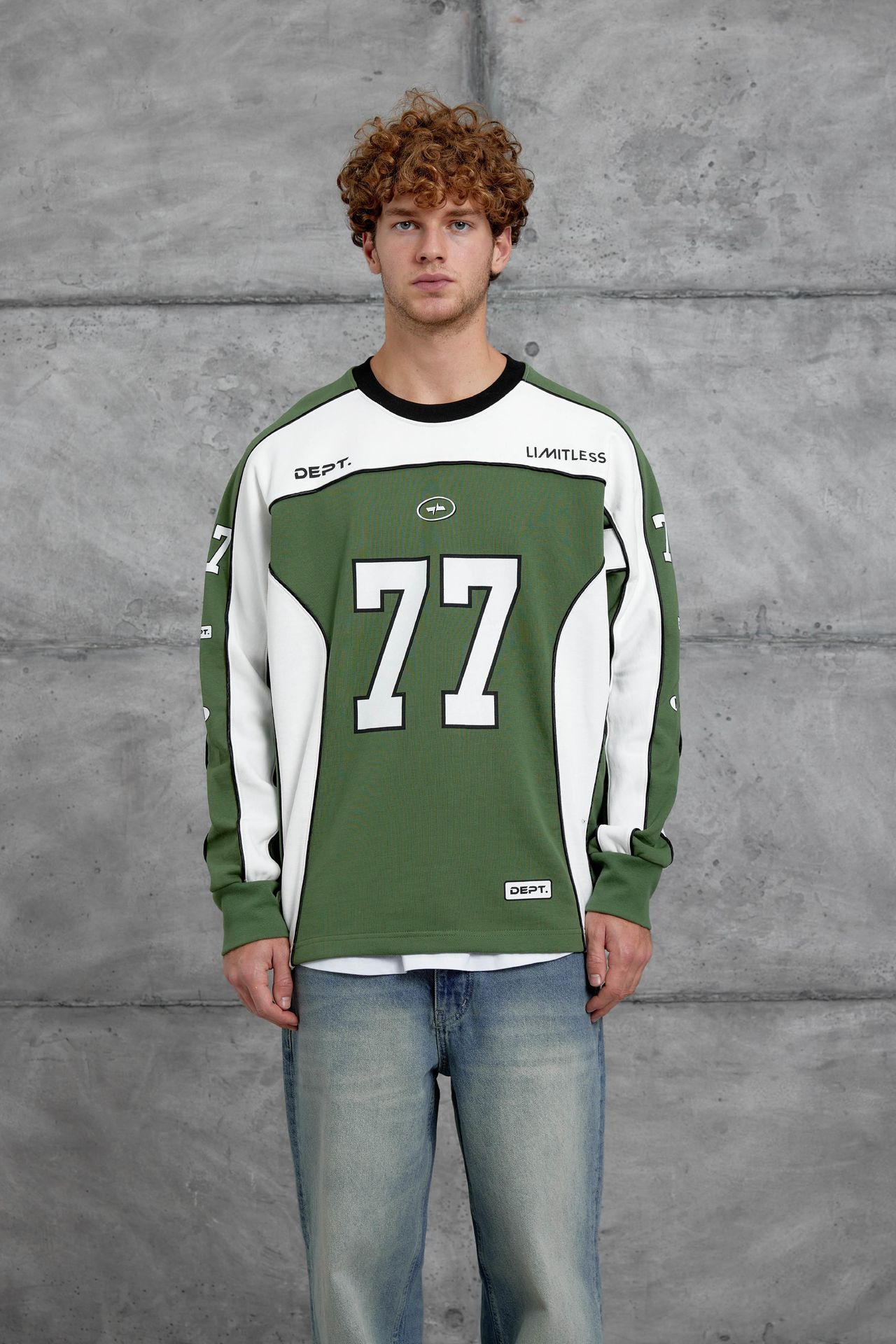 NOMARC Renk bloklu geniş kalıp bisiklet yaka sweatshirt 1