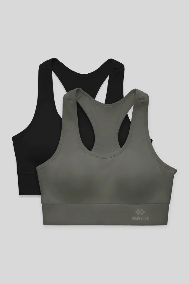 TOMMY Fitted Sleeveless Crop Sports Top