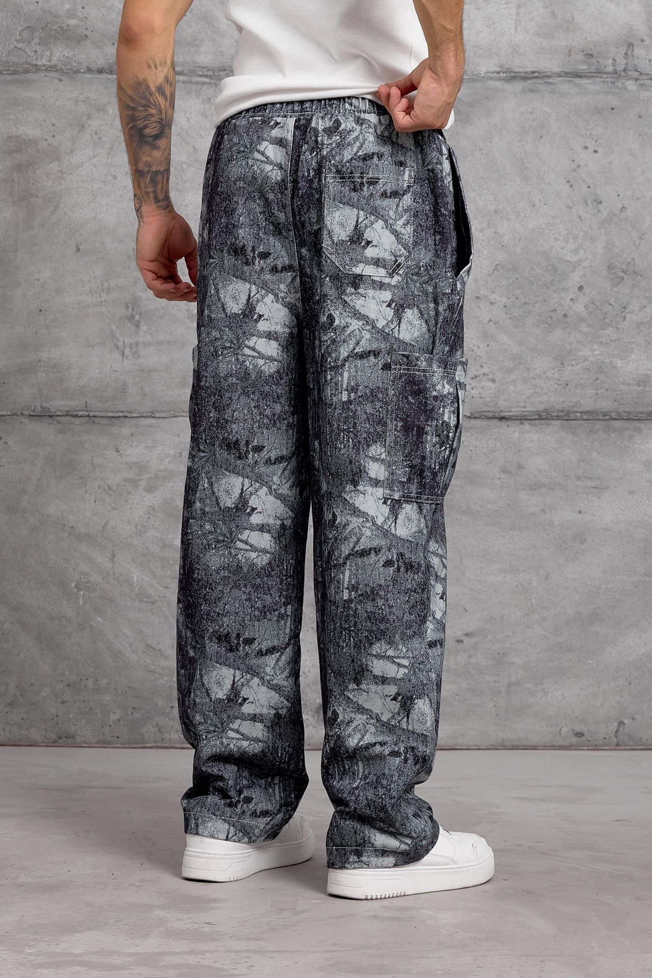 NOMARC Soyut Geniş Paça Kargo Pantolon 5