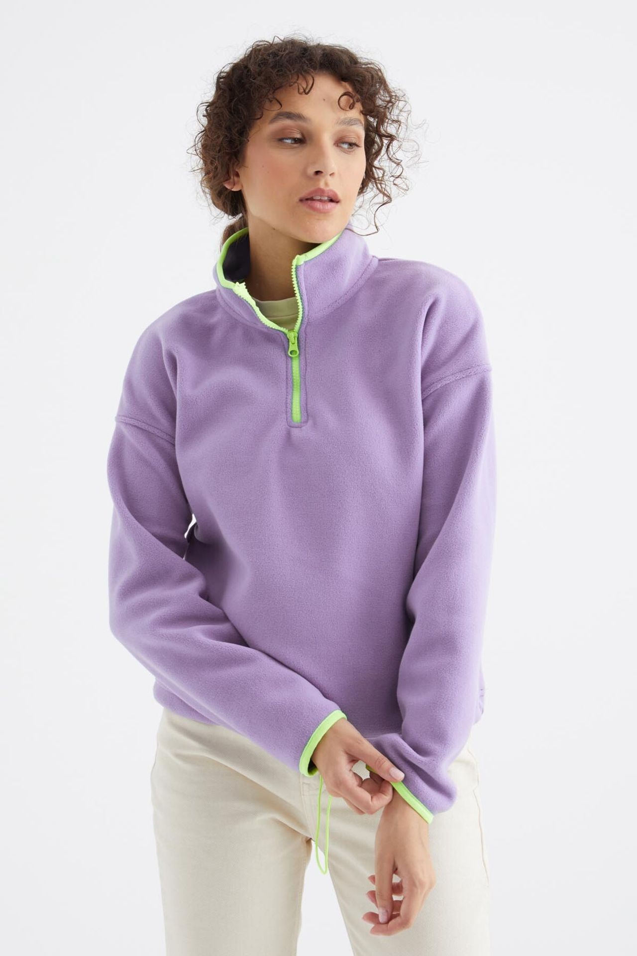 TOMMY Oversized Plush Half-zip Sweatshirt 1