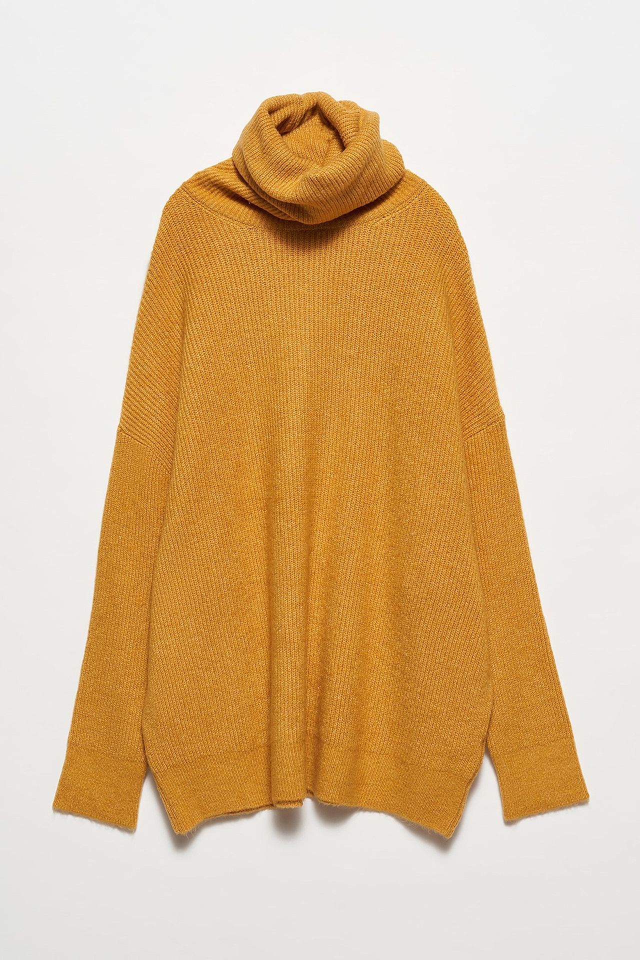 DILVIN Oversized Ribbed Turtleneck Sweater 1