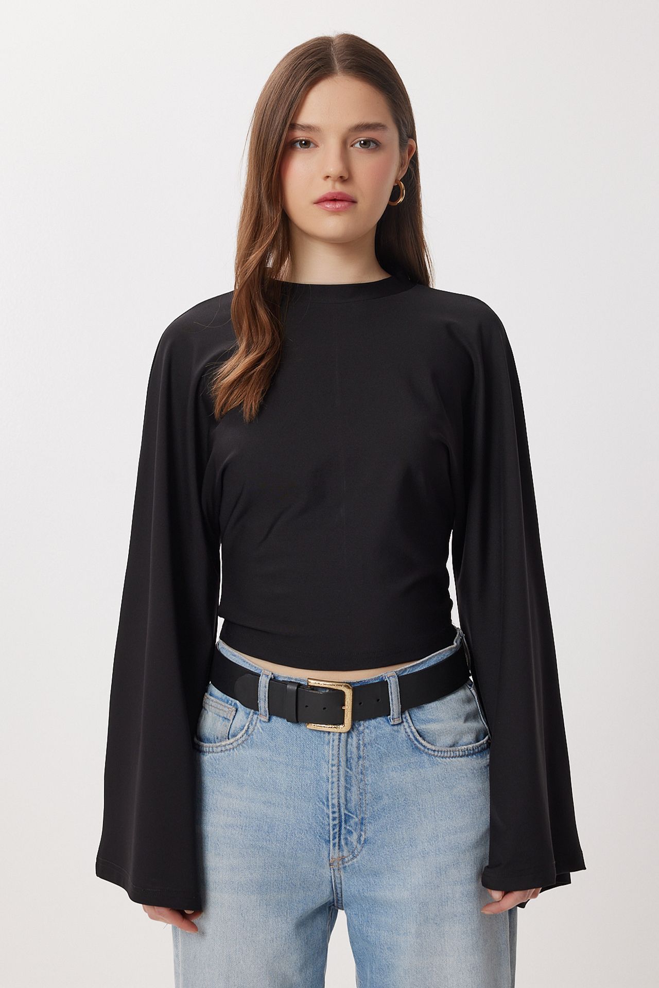 ISTANBUL Crew Neck Long Sleeve Blouse 3