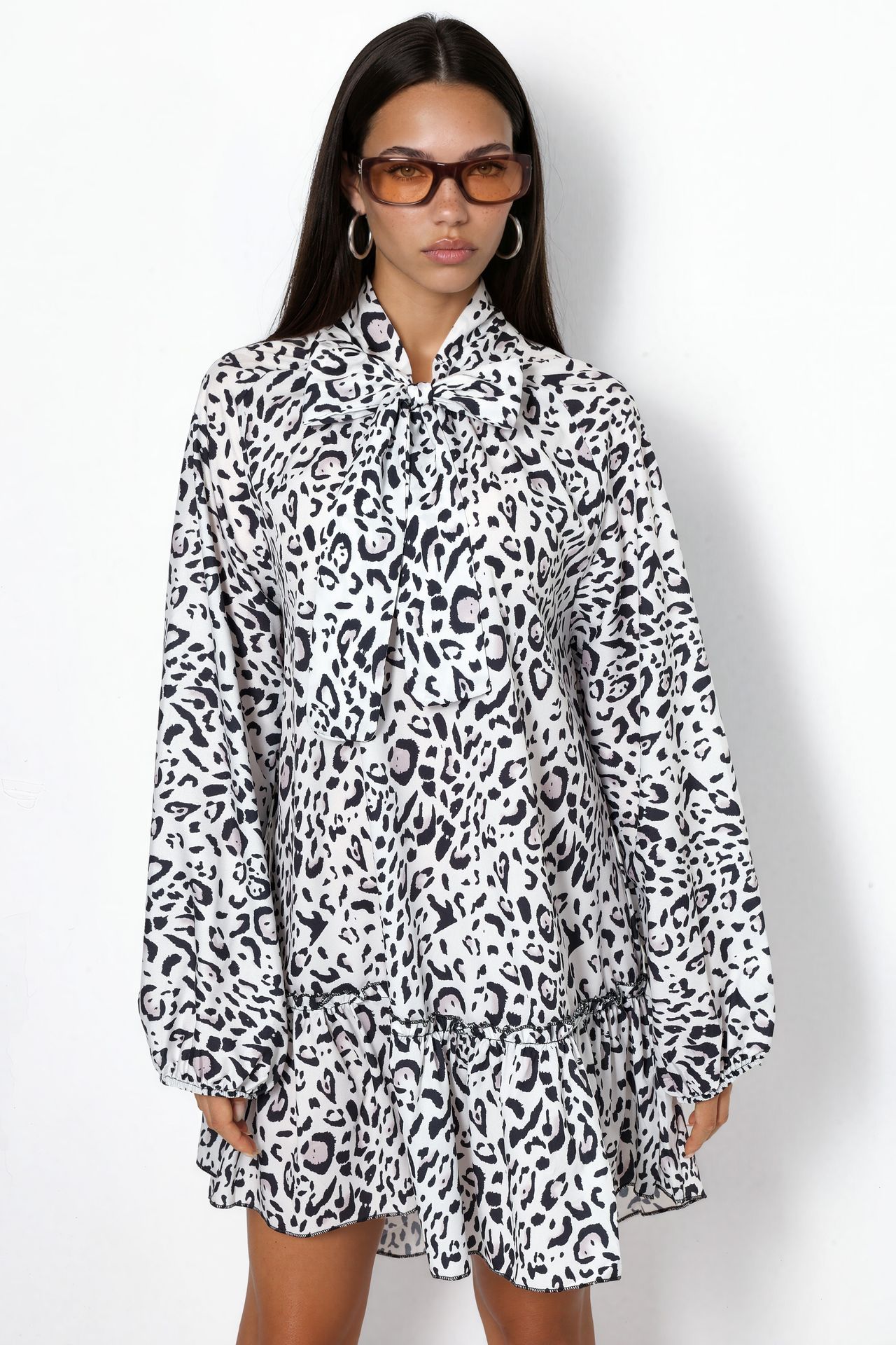 MSN Leopard Print Belted Mini Dress 4