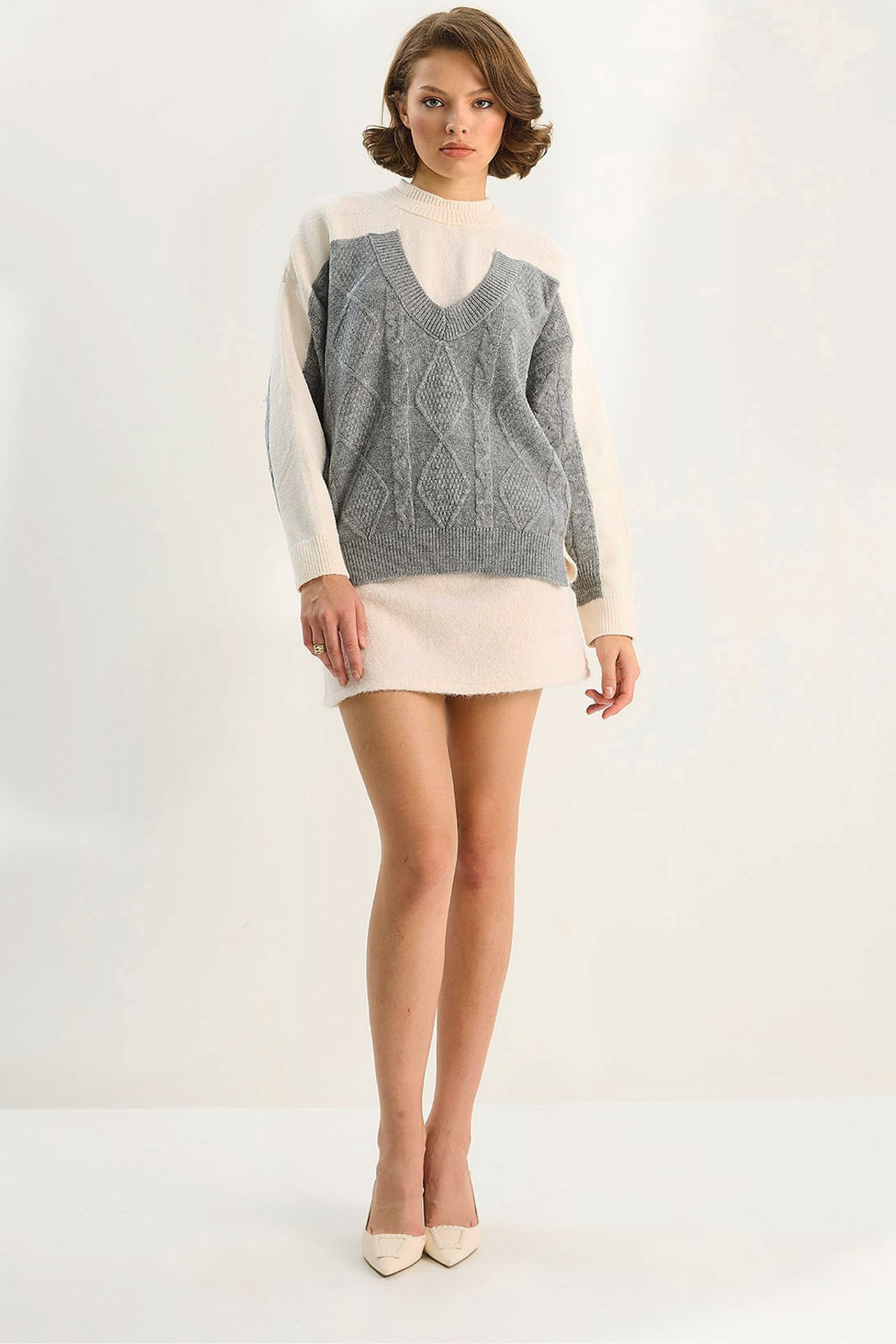 LUCCI Textured Mini Skirt