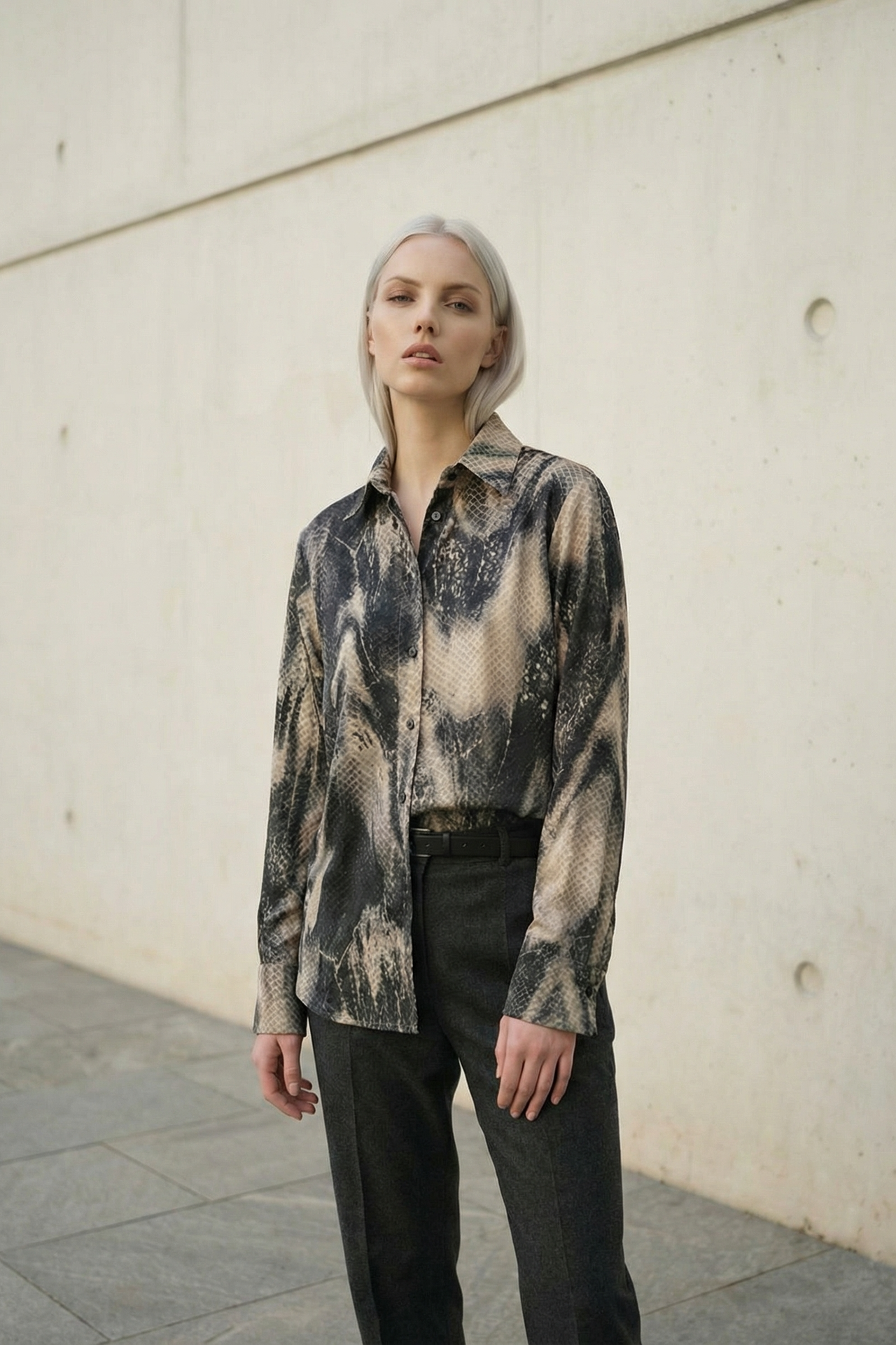 MY FASHION Women's Abstract Velvet Woven Shirt 2