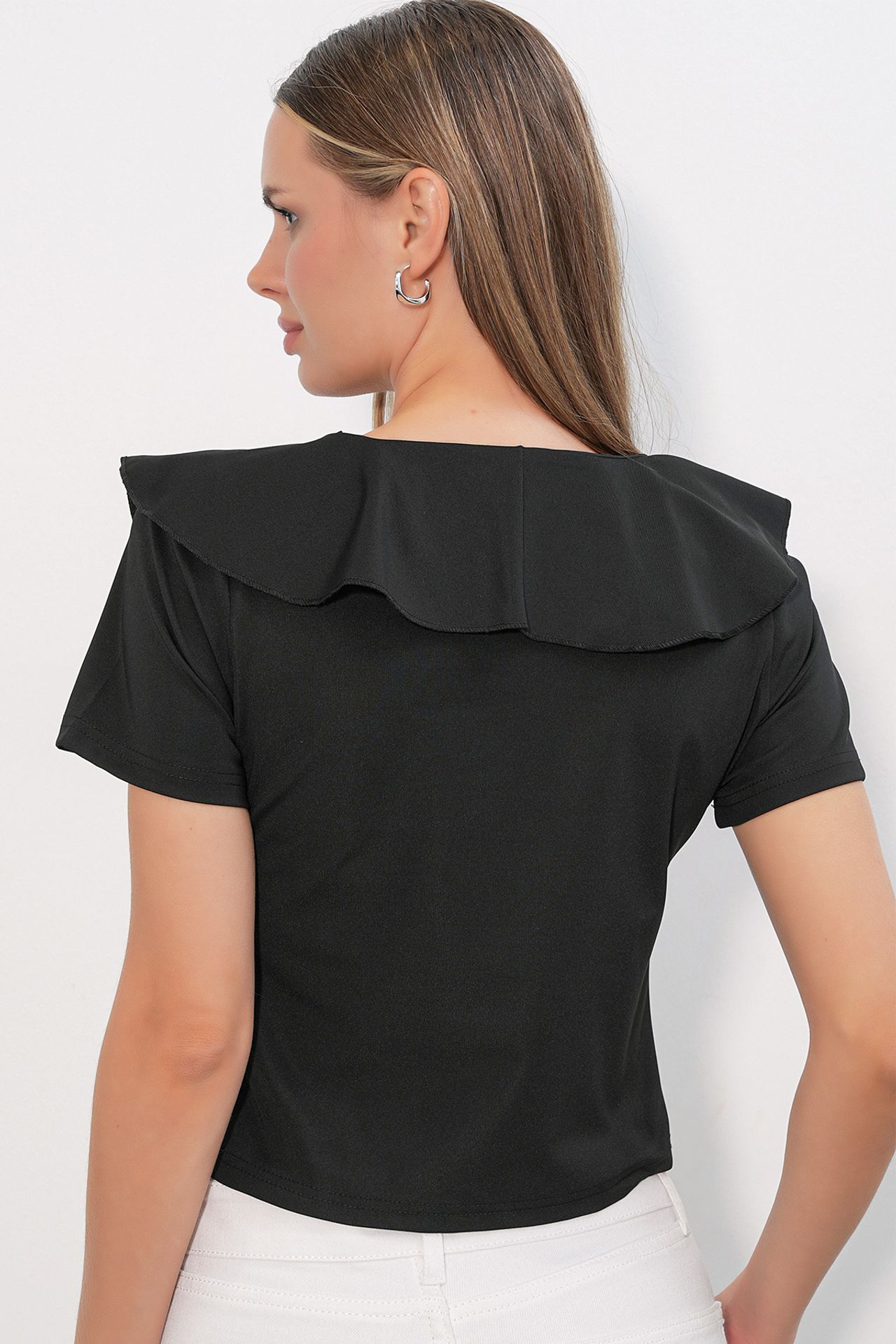 BDART Frilly Tie-Front Crop Top 5