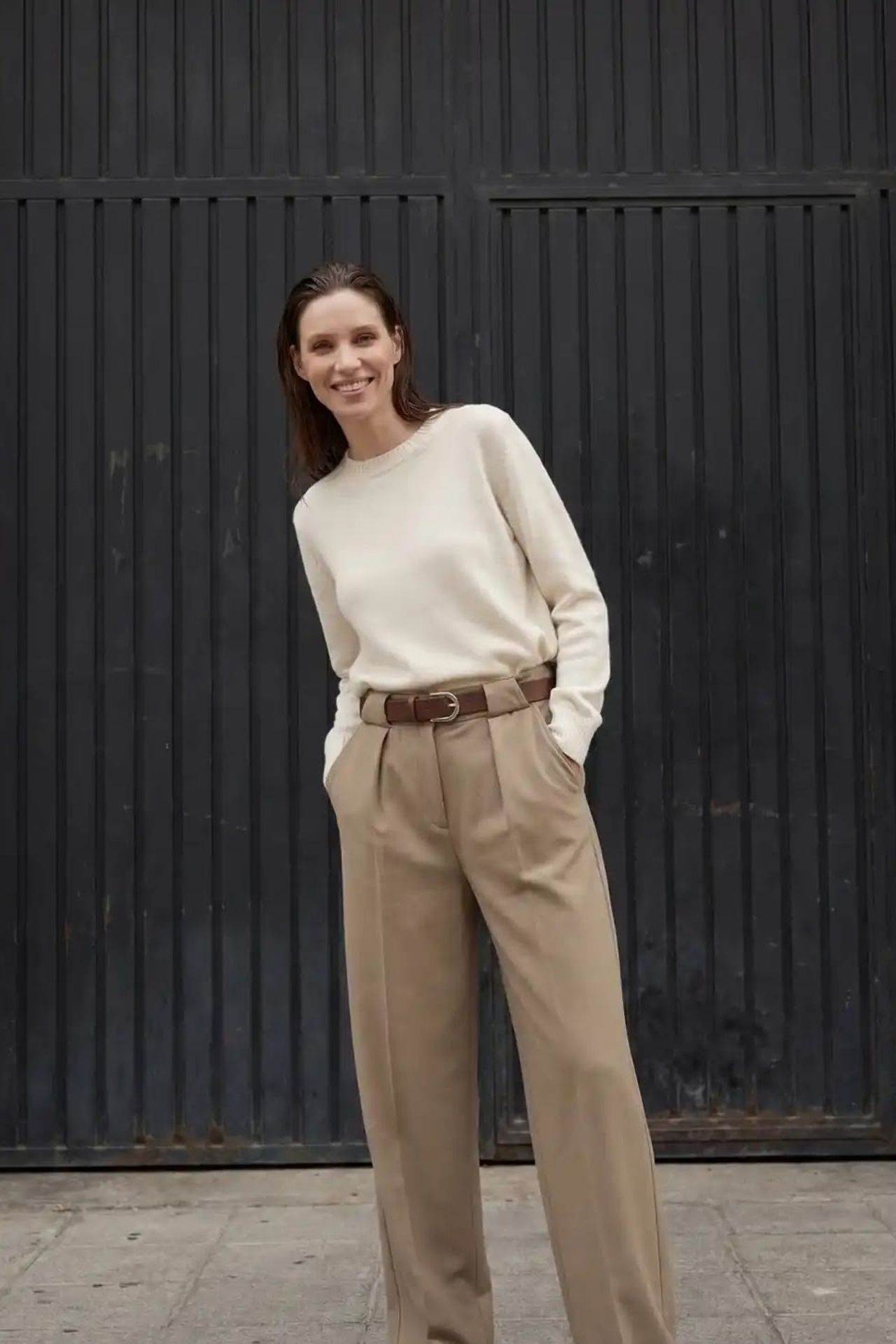 MY FASHION High Waist Pleated Wide Leg Trousers 5