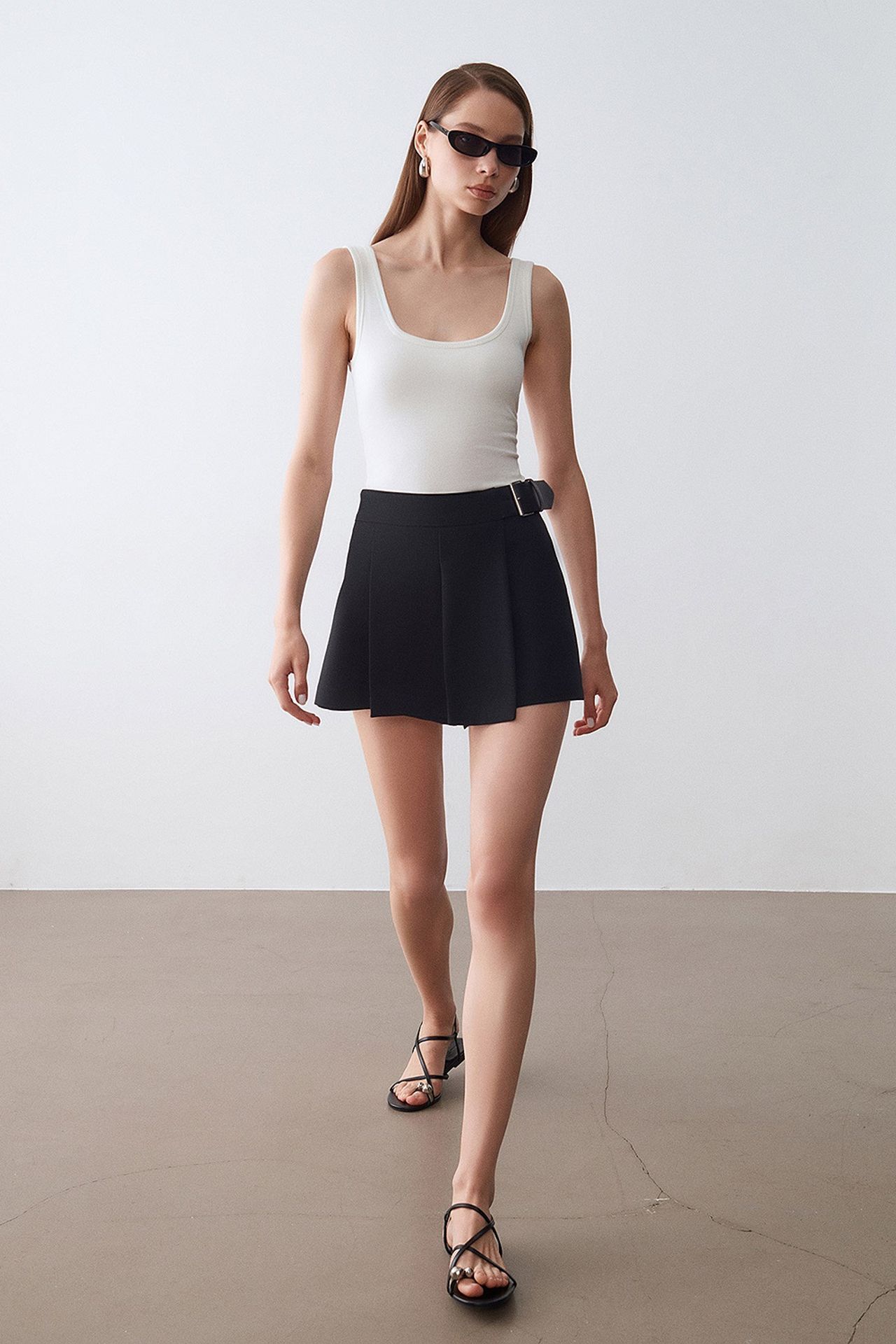 DILVIN Slim Fit Sleeveless Jersey Cami Blouse 4