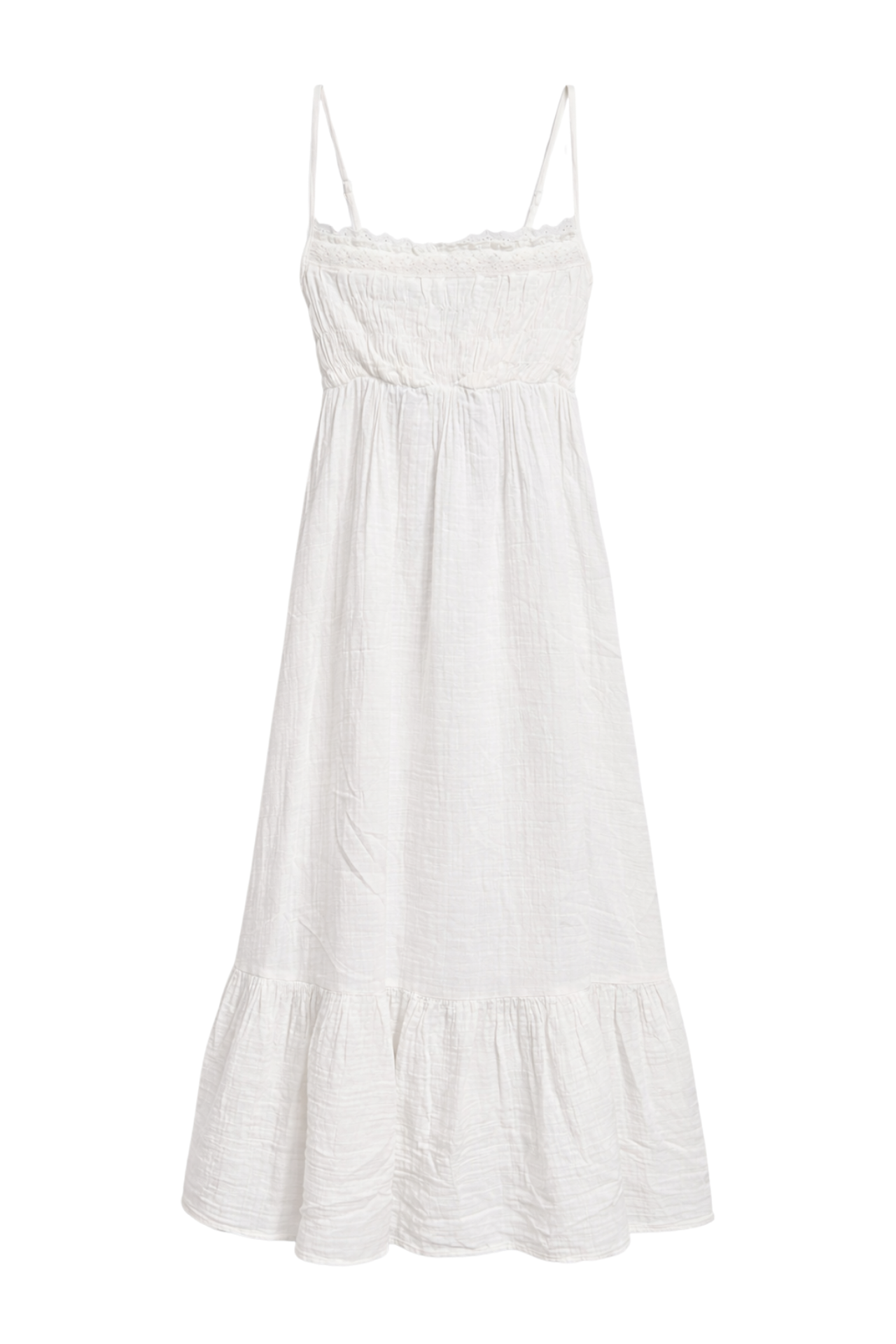 Mixray Sleeveless Square-Neck Cotton Maxi Dress 1