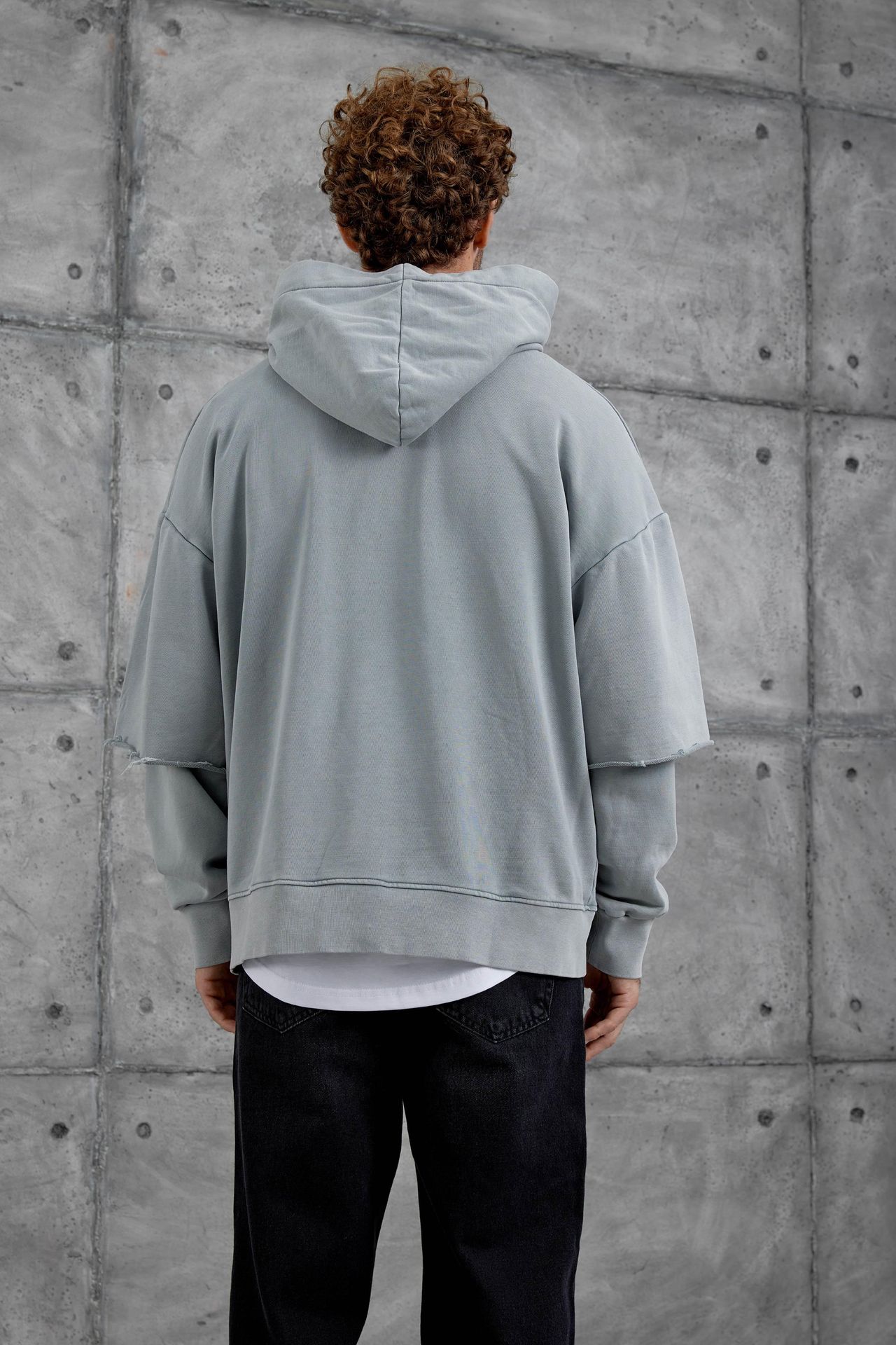 NOMARC Geniş Kesim Baskılı Kapüşonlu Sweatshirt 4