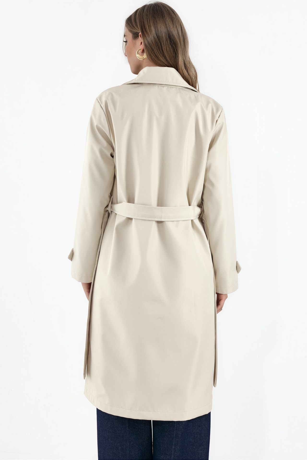 BDART Belted Long-Sleeve Trench Coat 3