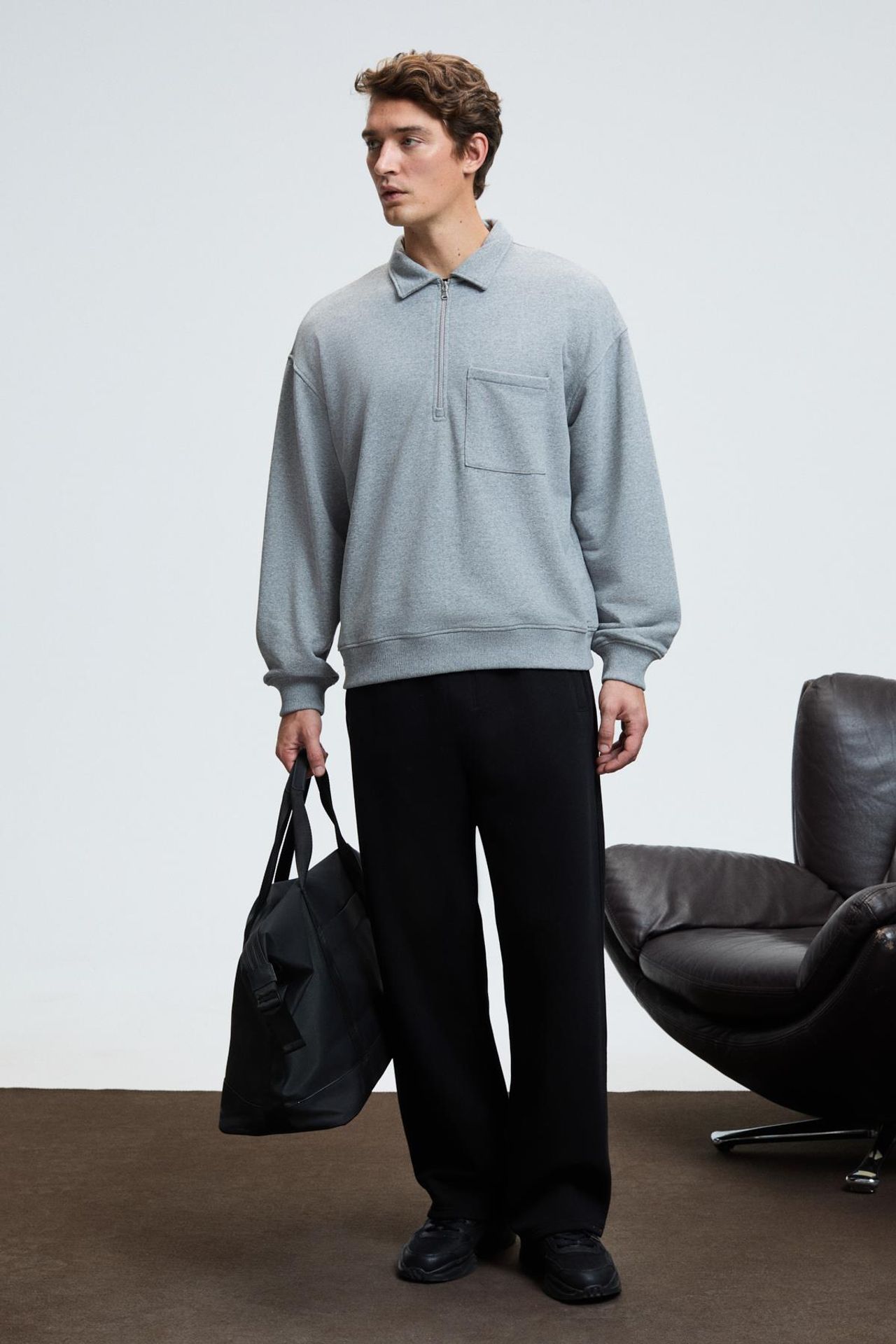 GRIMELANGE Yarım Fermuarlı Cepli Sweatshirt 3