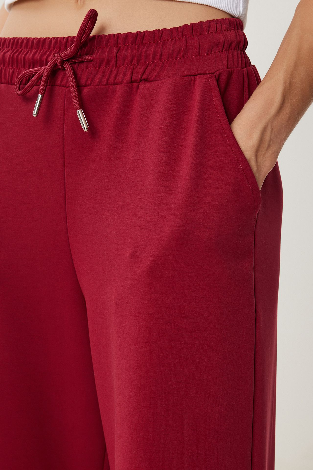 ISTANBUL Wide Leg Drawstring Waist Sweatpants 3