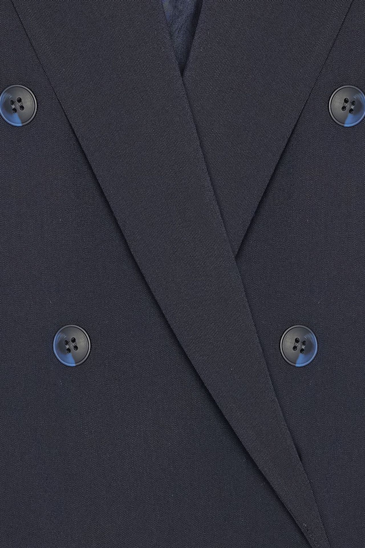 DILVIN Oversized Long Crepe Blazer Jacket 7