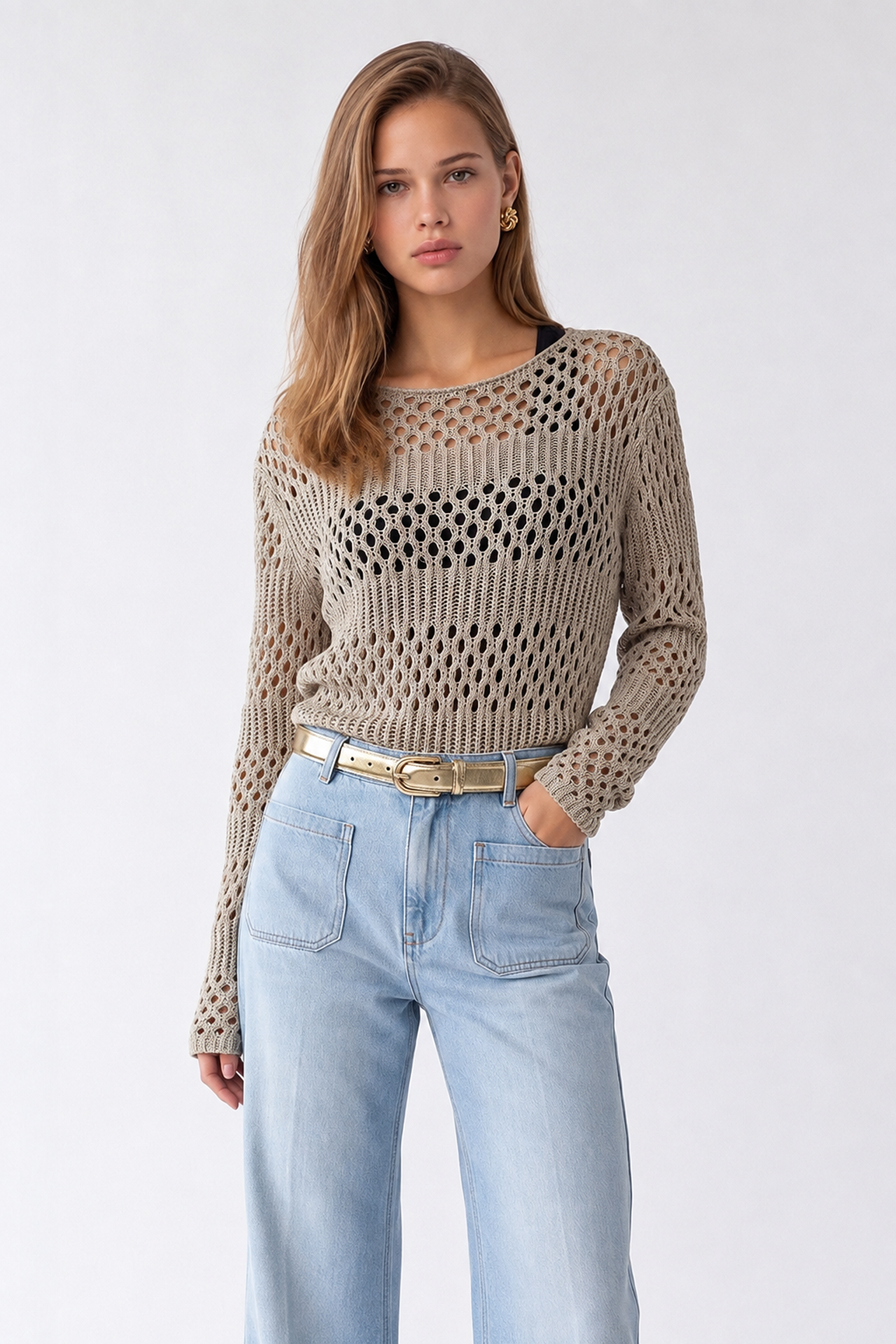 MIXRAY Women's Knit Sweater