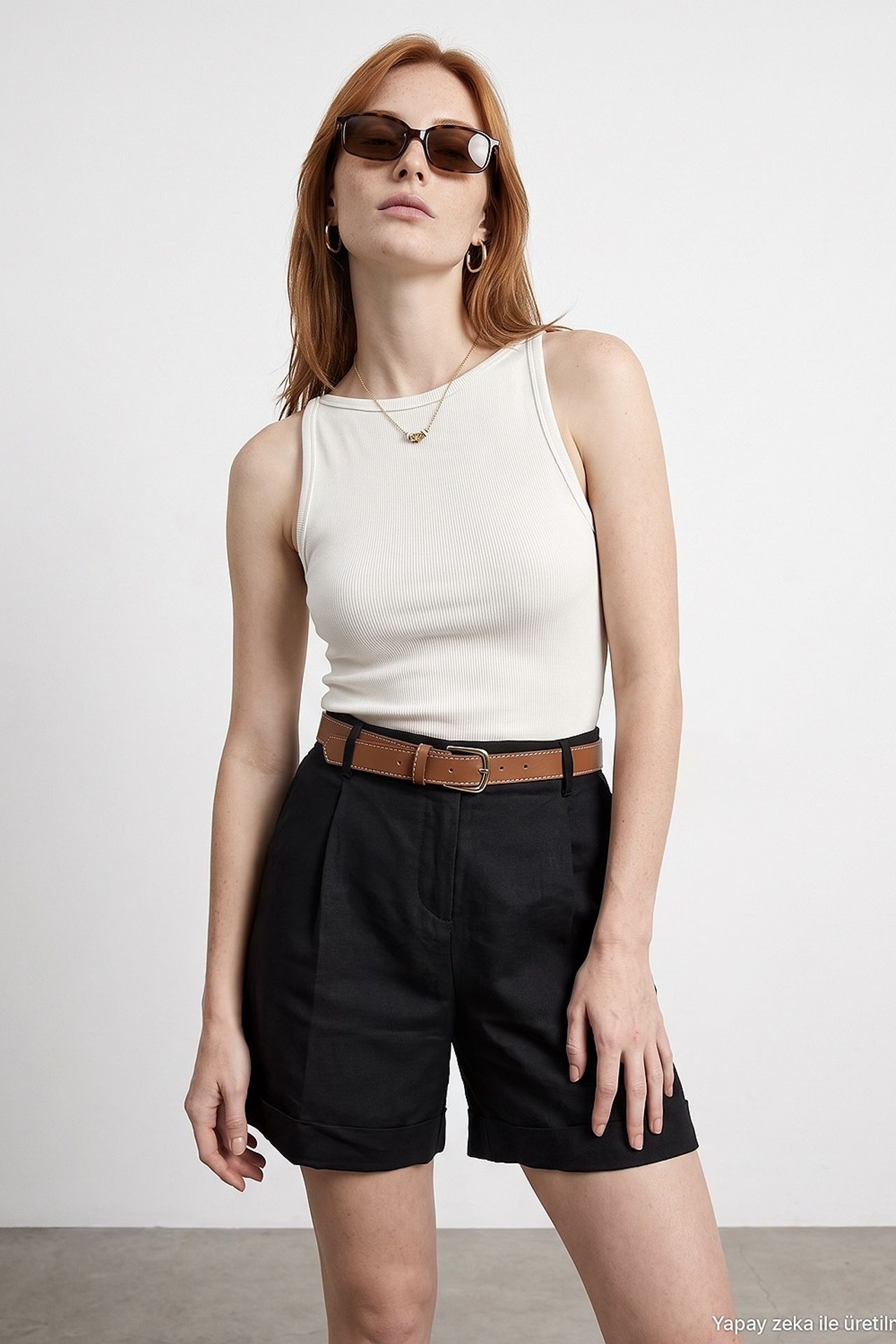 DILVIN Ribbed Halterneck Sleeveless Blouse 3