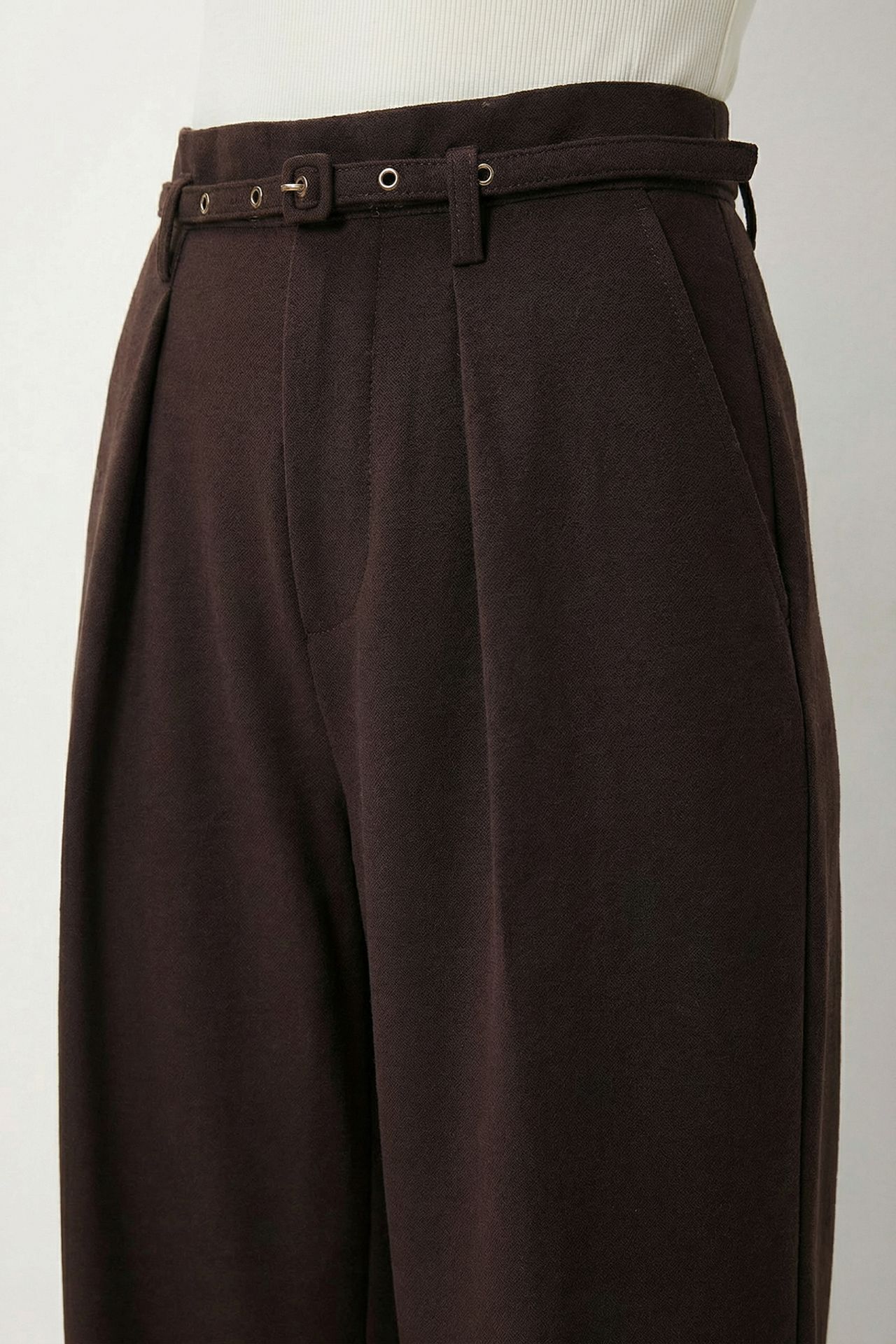 ISTANBUL Pleated Belted Wide Leg Trousers 5