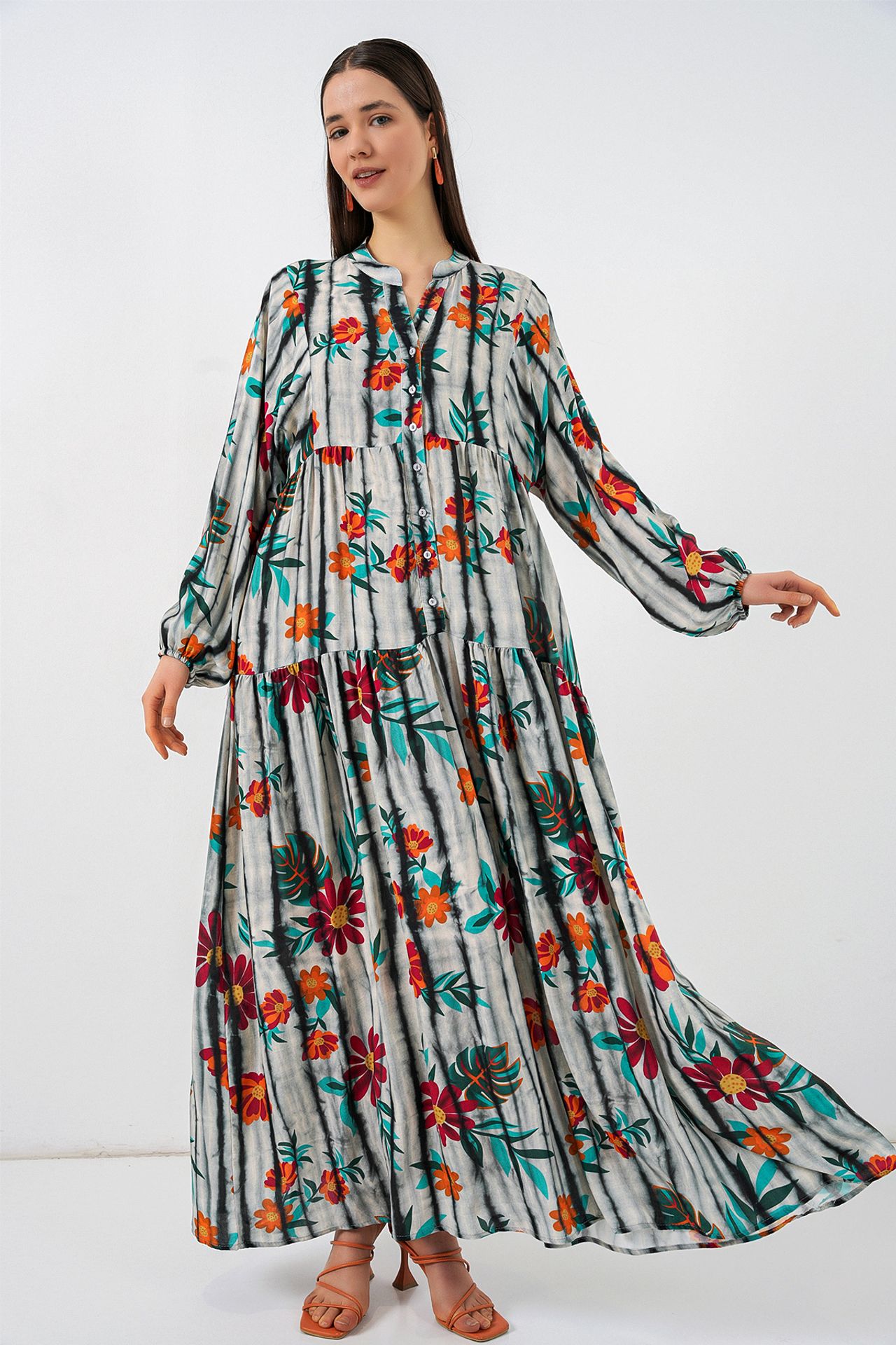 BDART Patterned V-Neck Maxi Dress 3