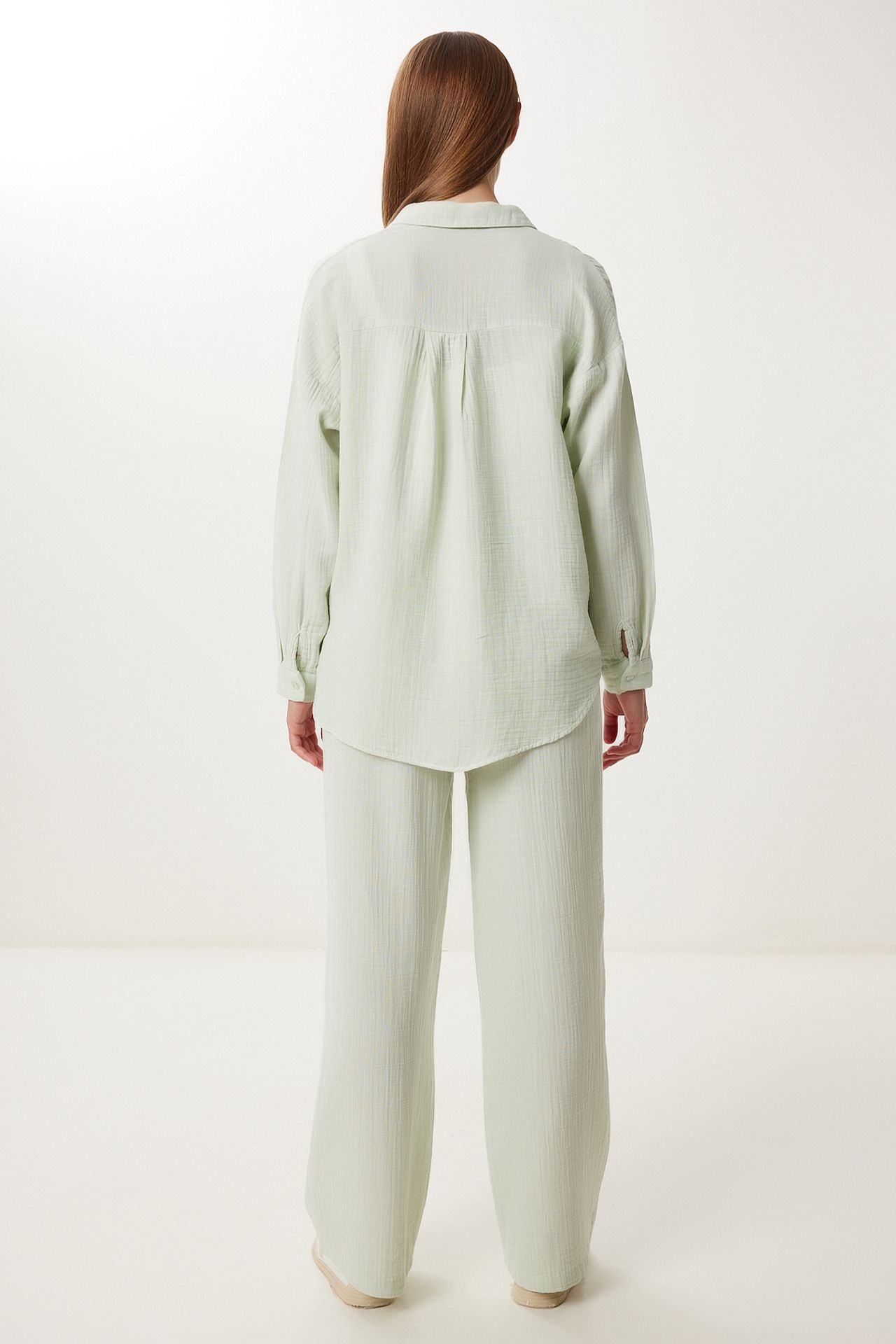 ISTANBUL High Waist Wide Leg Two-Piece Co-ord Set with Shirt Collar 8