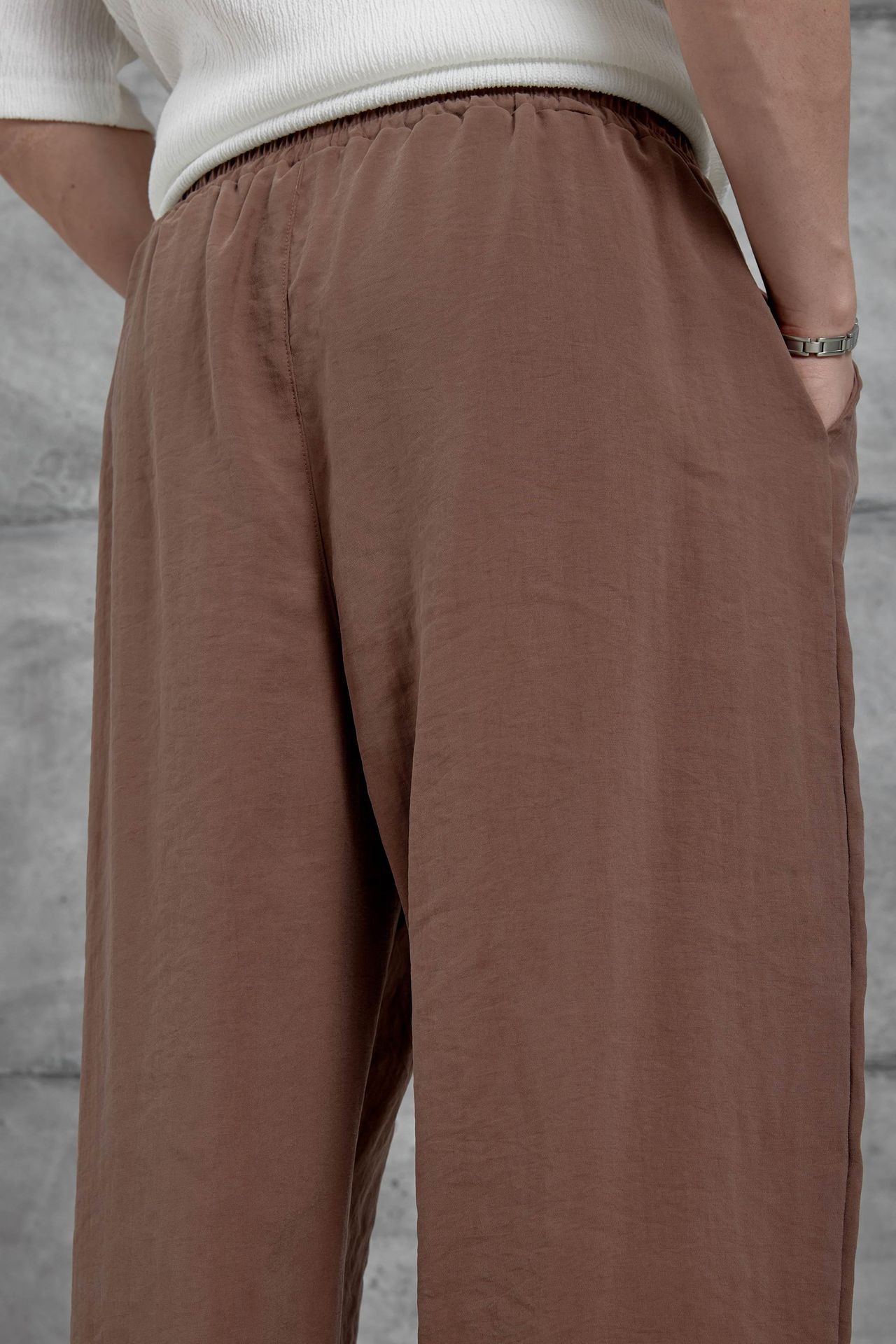 NOMARC Elastik Bel Geniş Paça Pantolon 5