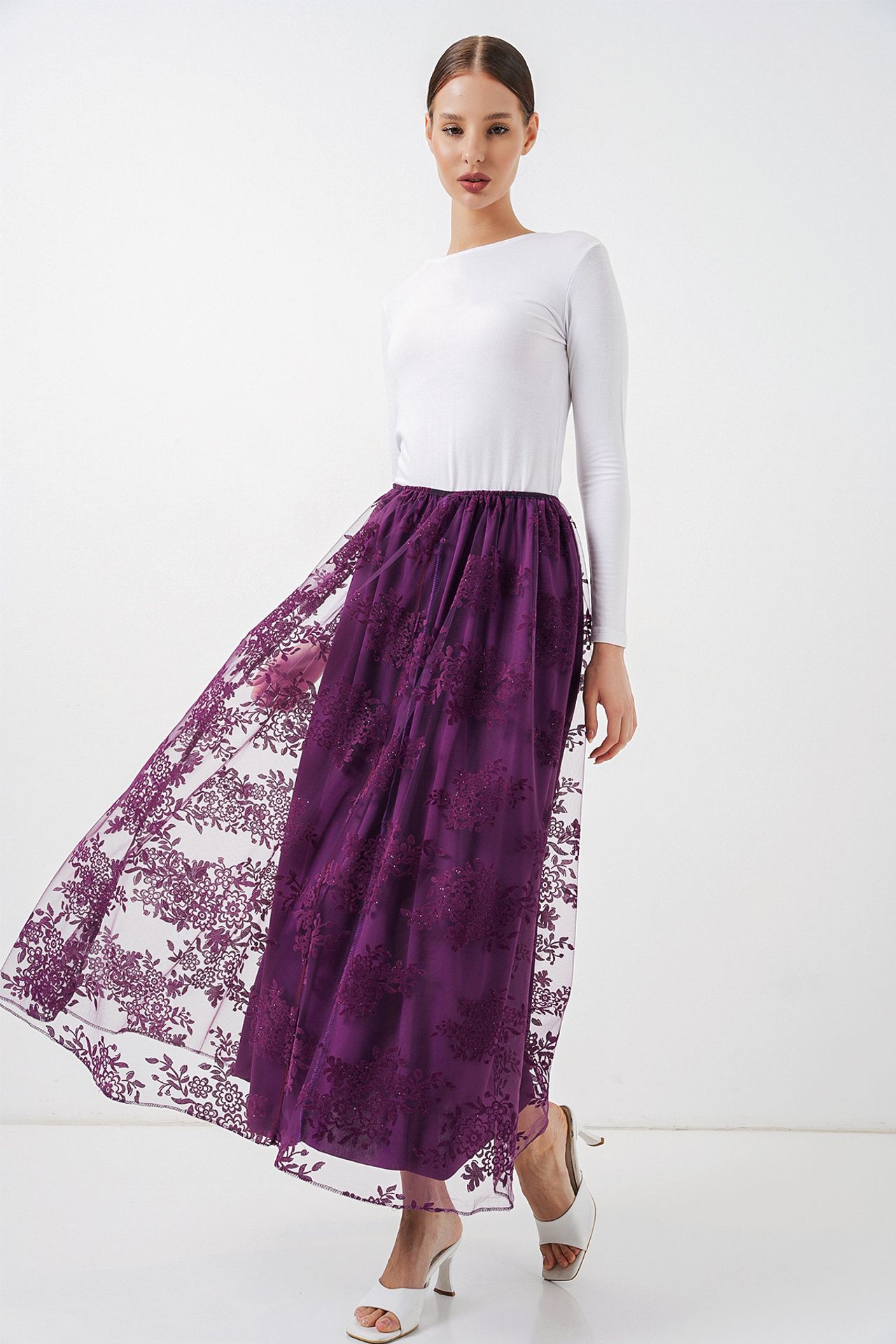 BDART Floral High Waist Maxi Skirt 5