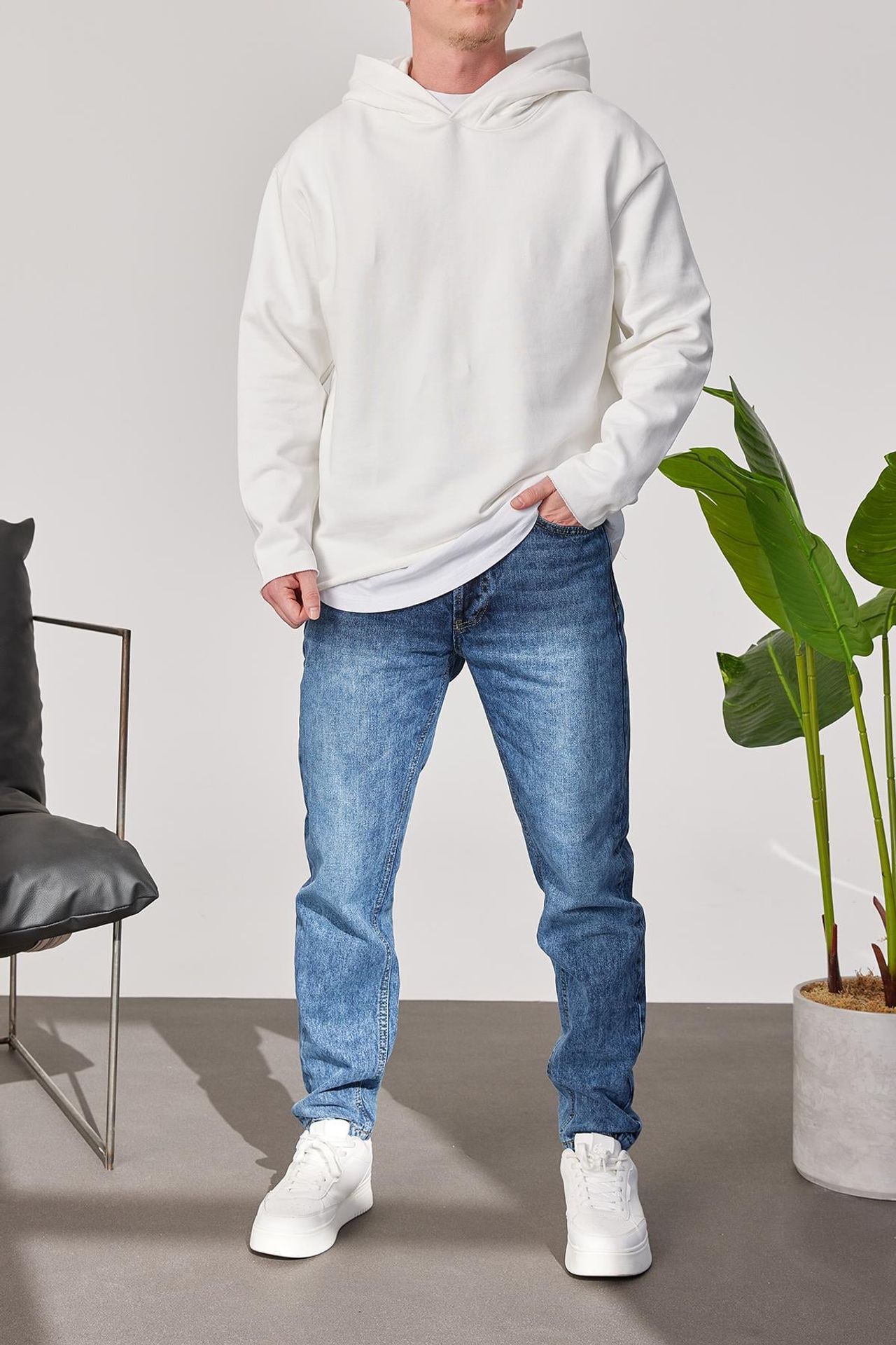 NOMARC Rahat Kapüşonlu Uzun Kollu Sweatshirt 1