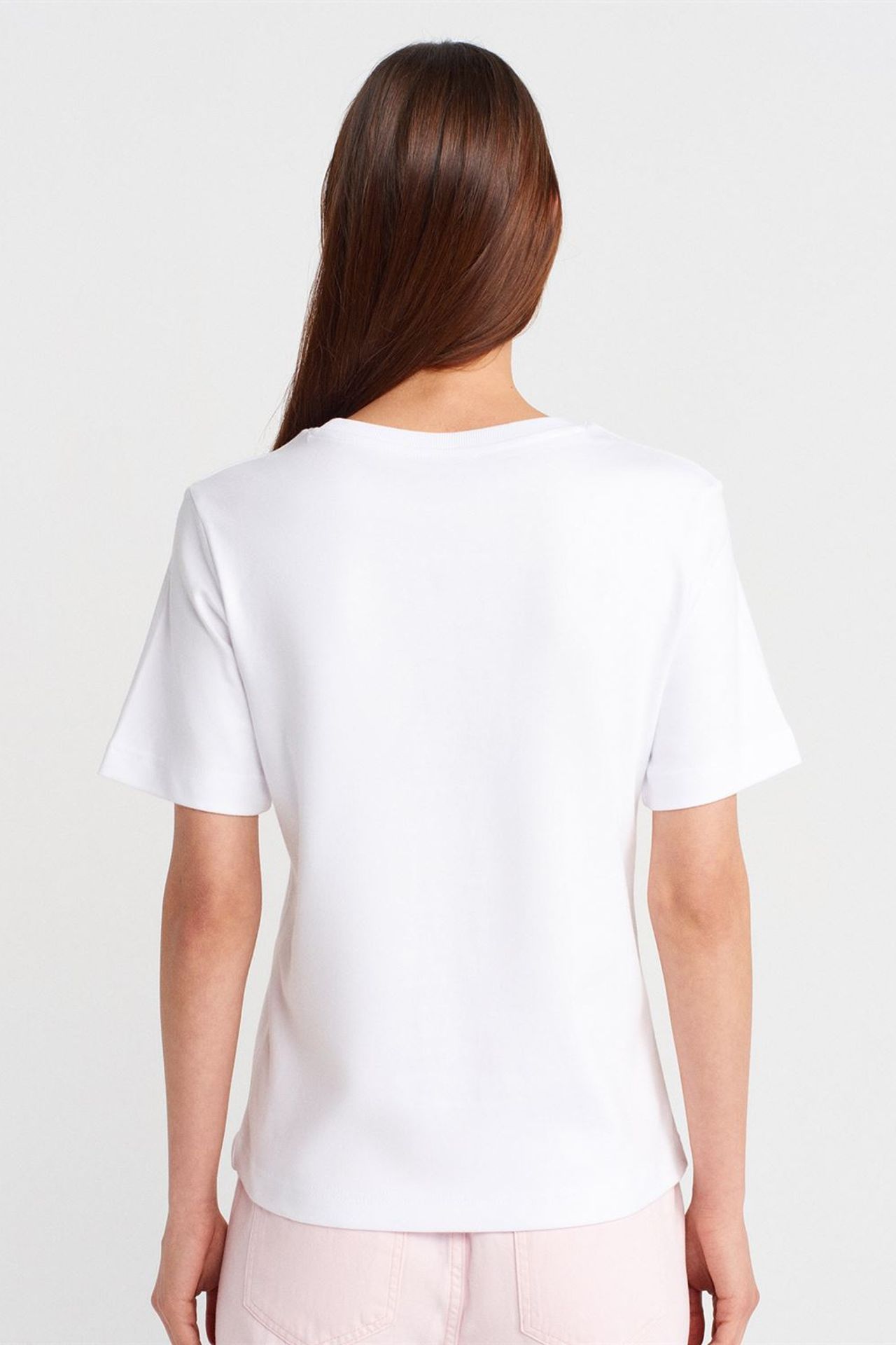 DILVIN Women's Cotton Crew Neck T-Shirt 2