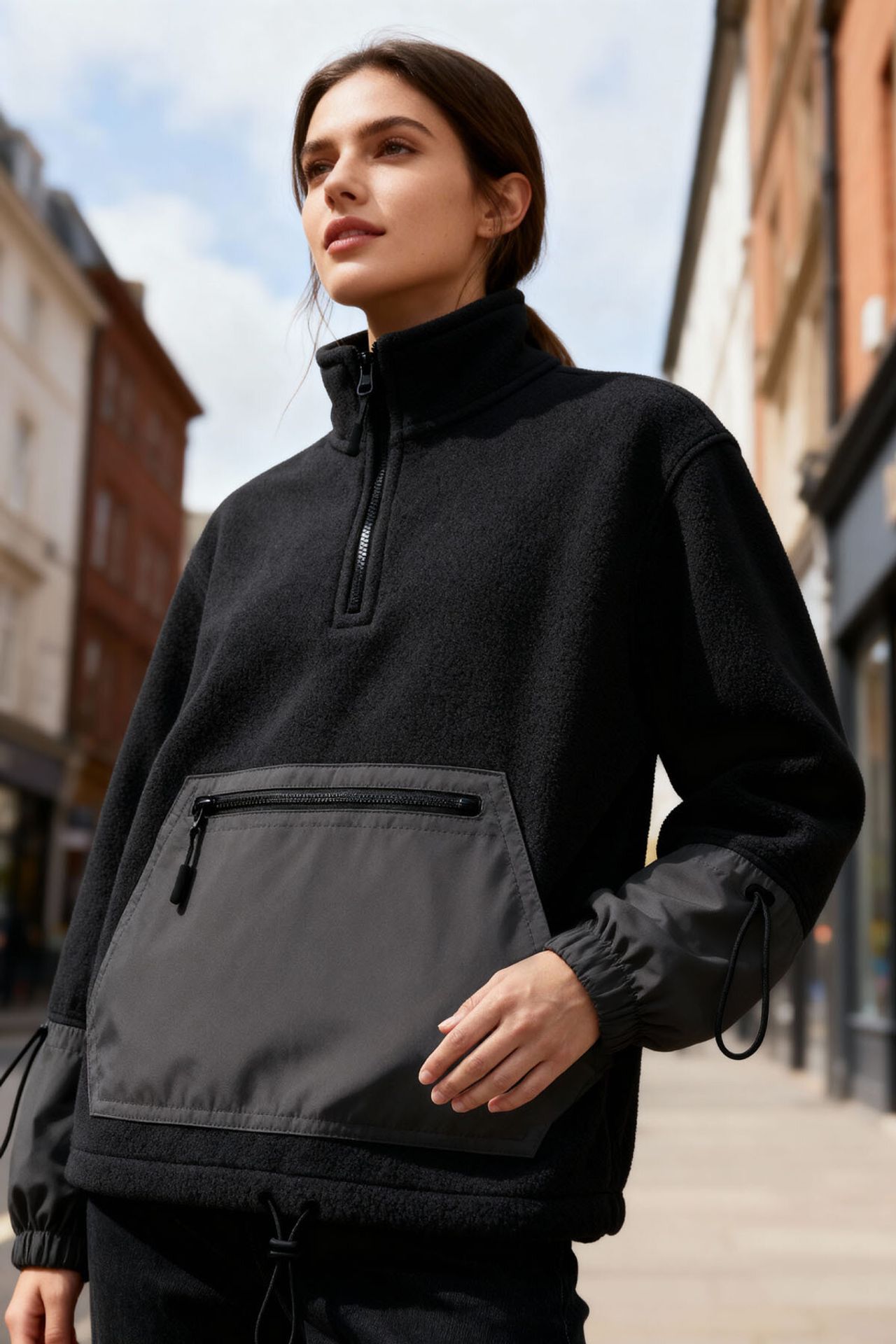 TOMMY Oversized Plush Half-Zip Sweatshirt 1
