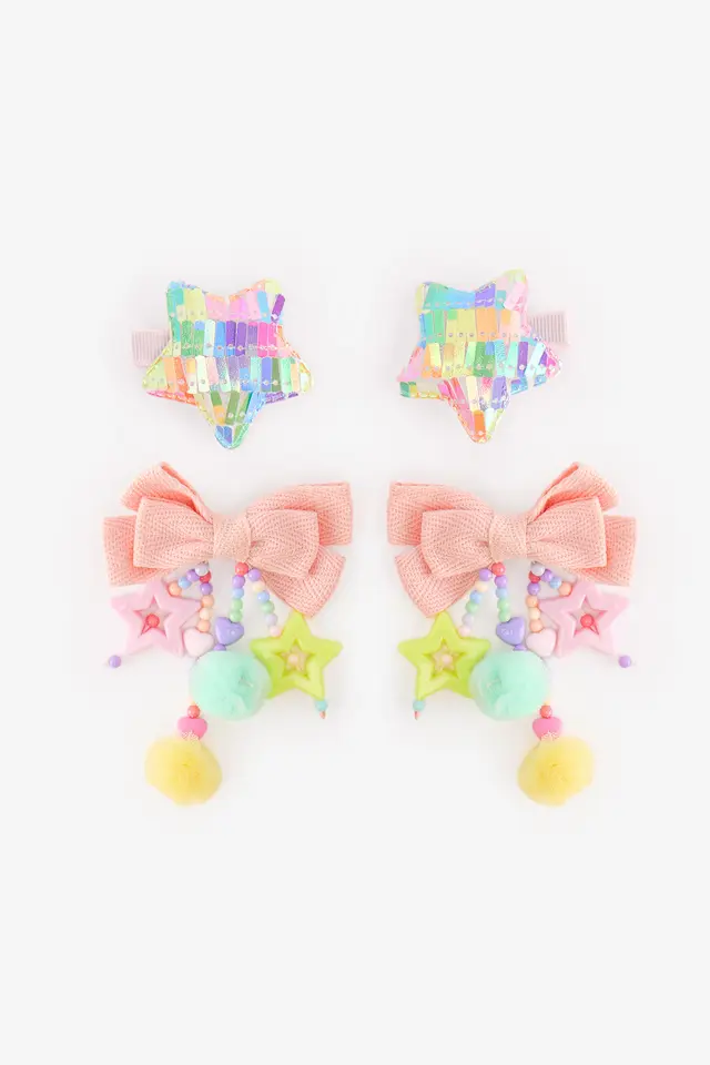 PENTI Girls' Star Hair Clip Set