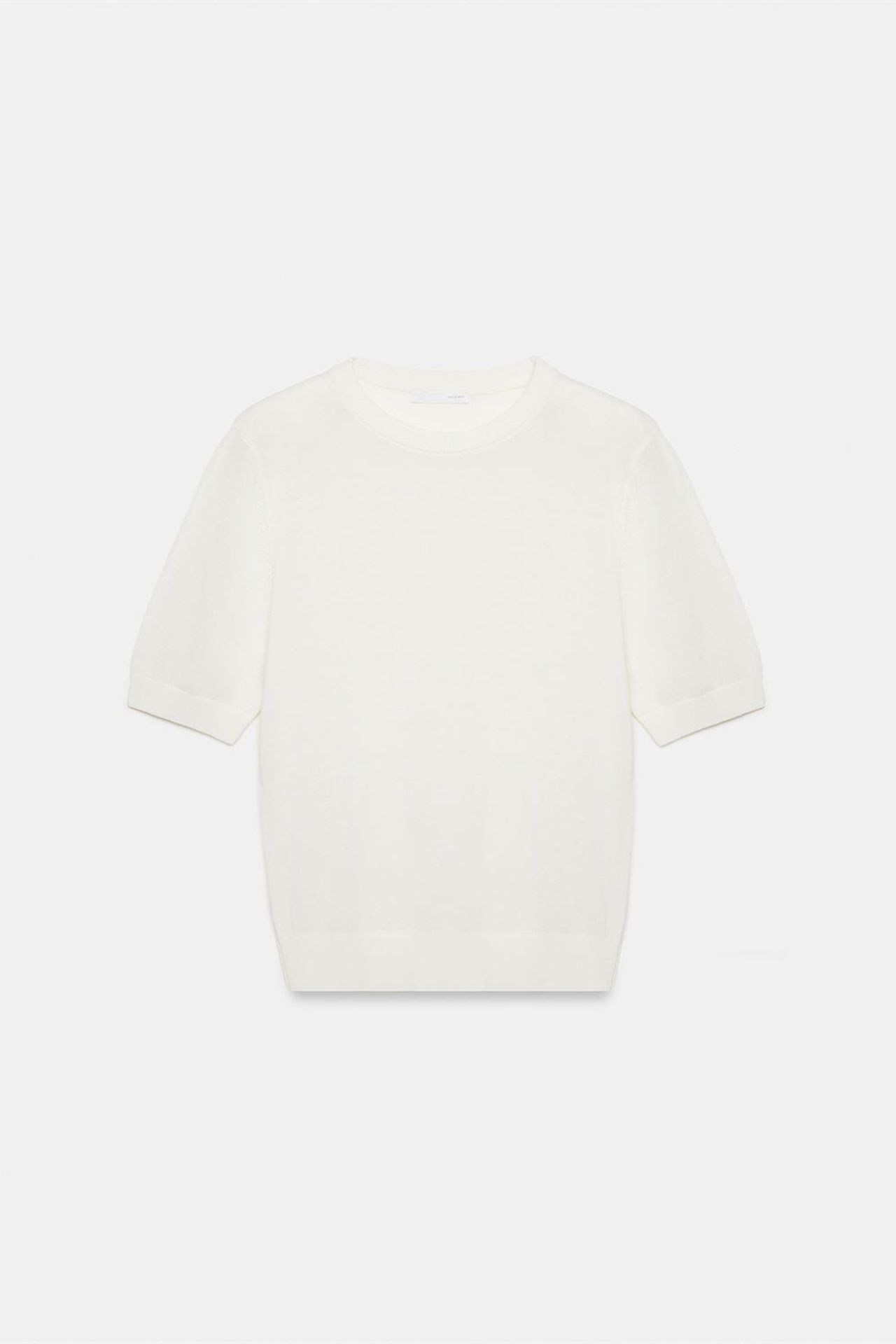 DILVIN Ribbed Crew Neck Short-sleeve Blouse 5