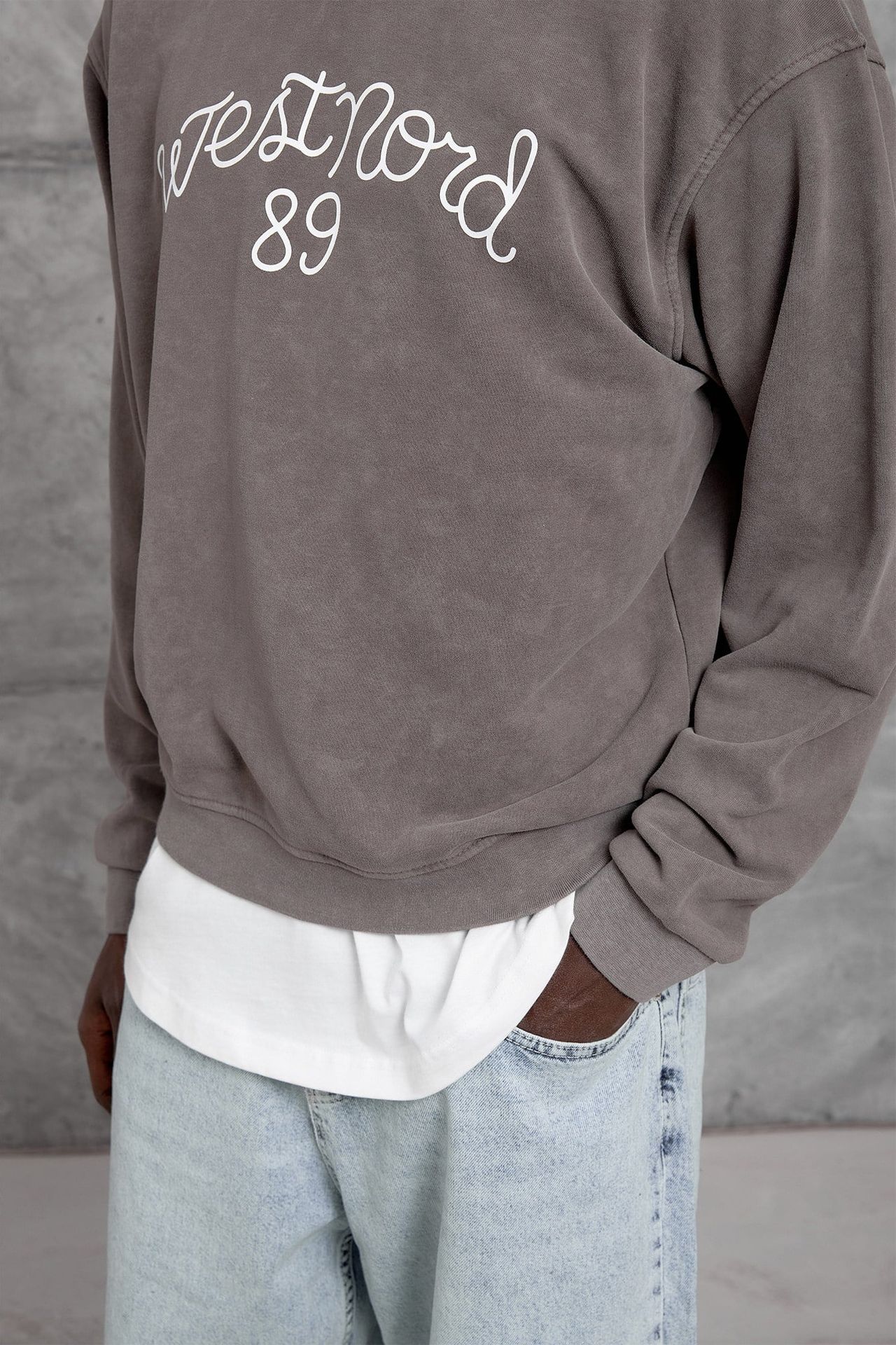 NOMARC Baskılı Oversize Bisiklet Yaka Sweatshirt 5